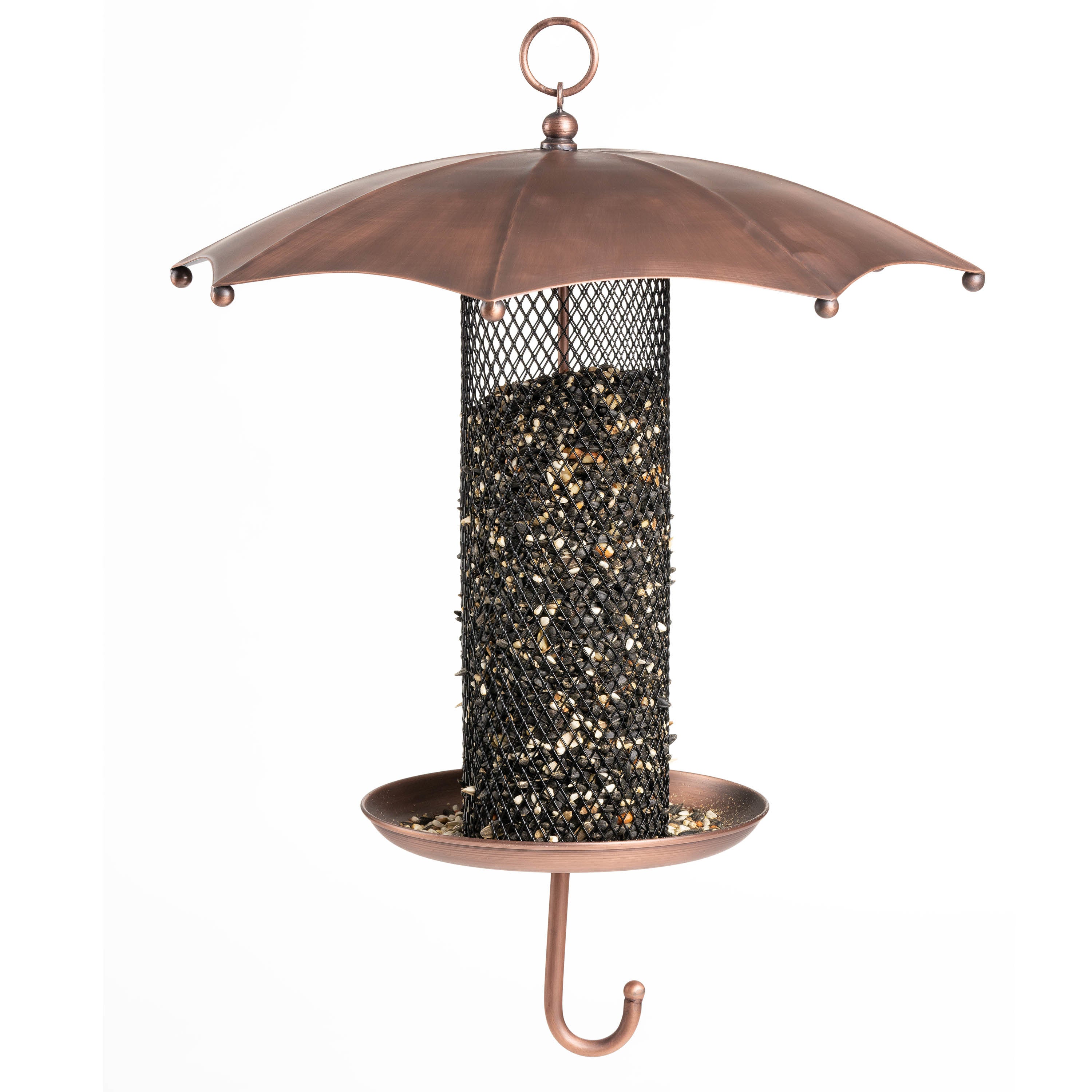 Waterproof Bird Feeder with Mesh Tube - Hanging Outdoor Garden Decor for Rainy Days | Attracts Wild Birds to Your Backyard