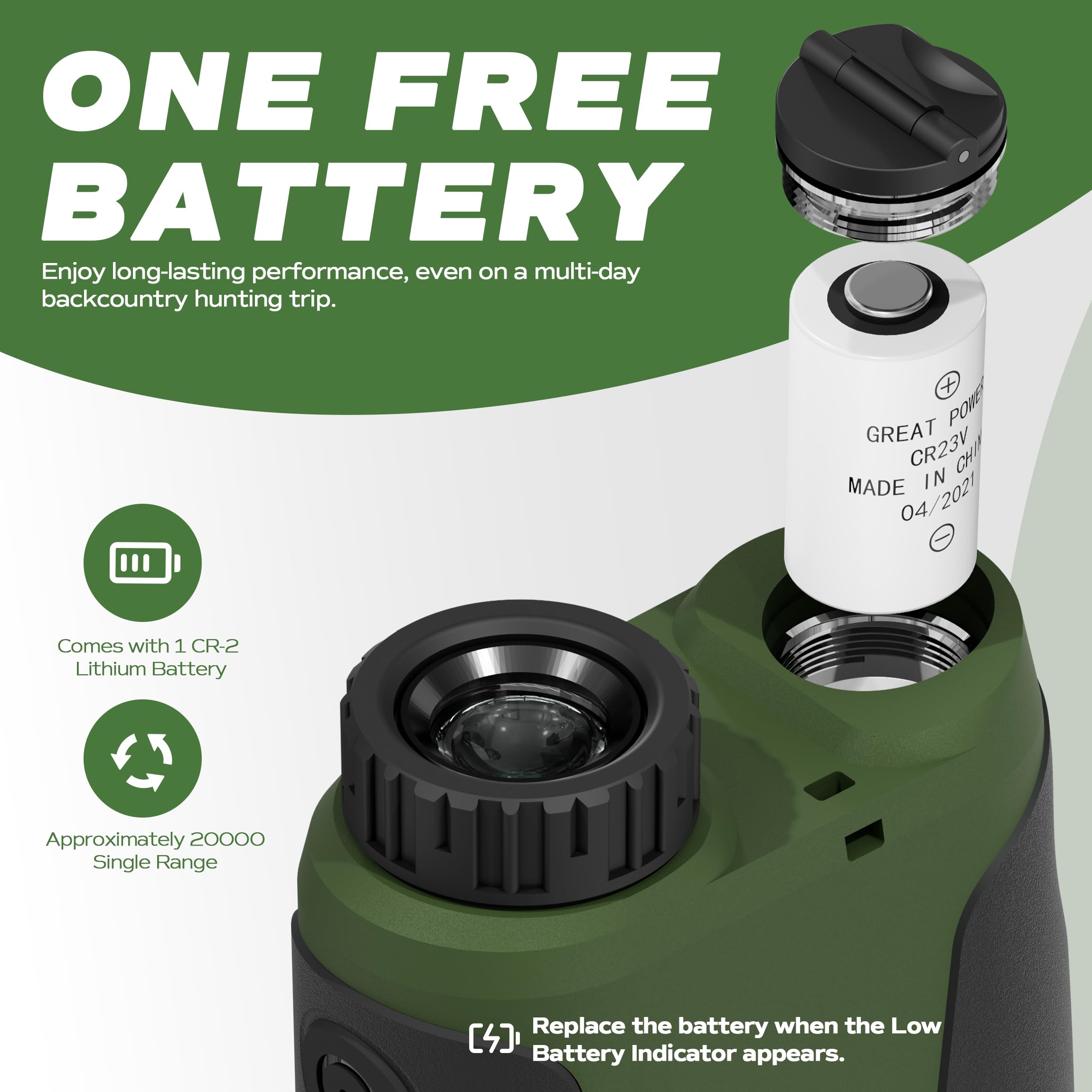 RPNB Hunting Rangefinder - 1200/1760 Yards Waterproof Laser Range Finder with 6x Magnification & LCD/Red OLED Display | Free Battery Included | Perfect for Bow Hunting, Golf, and Outdoor Sports
