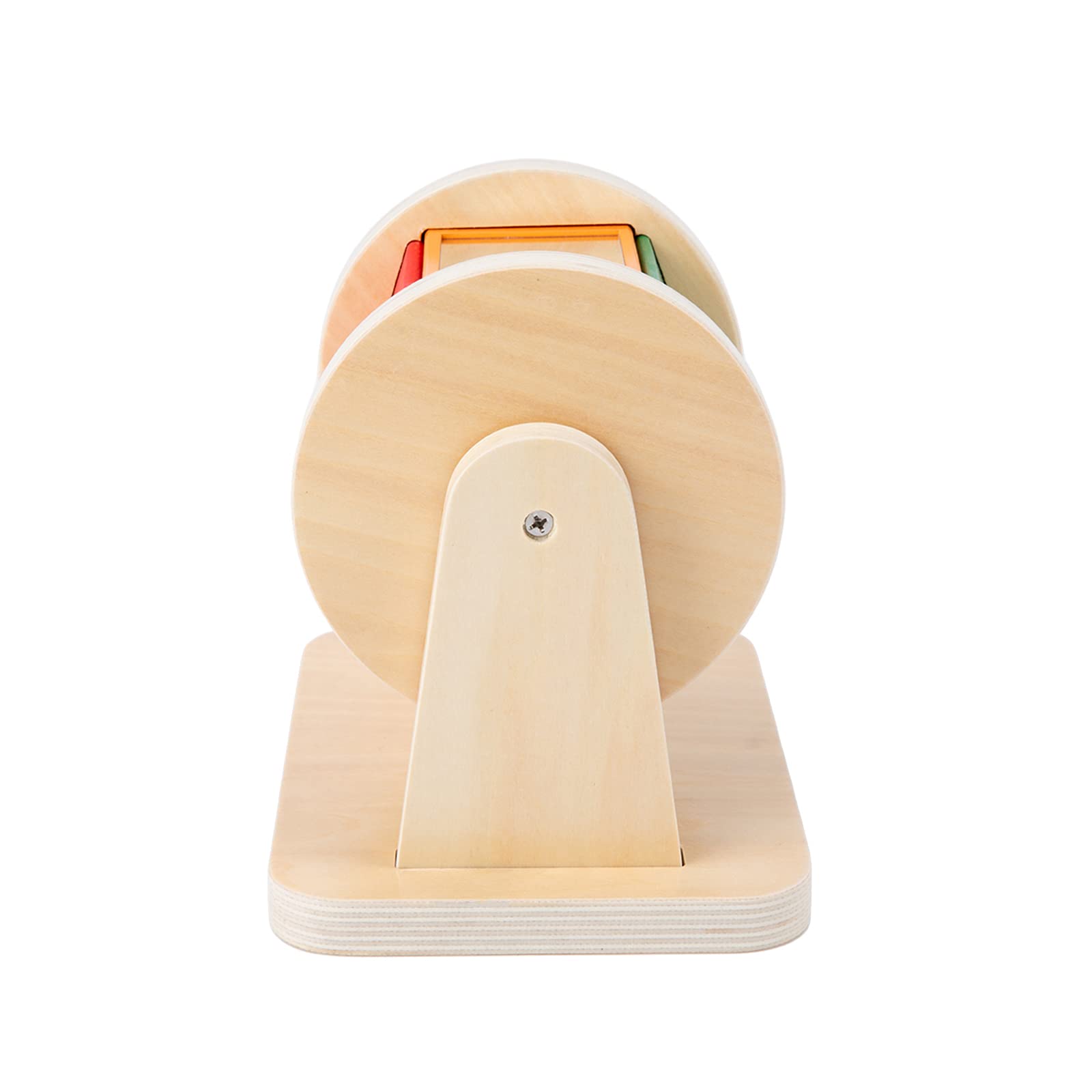 **Adena Montessori Spinning Drum Baby Toys - Wooden Rainbow Spinner for Babies 6-12 Months, Sensory Toddler Toy with Multiple Textures - Perfect Christmas Gift for Boys & Girls - Great for Early Learning & Playtime Fun**