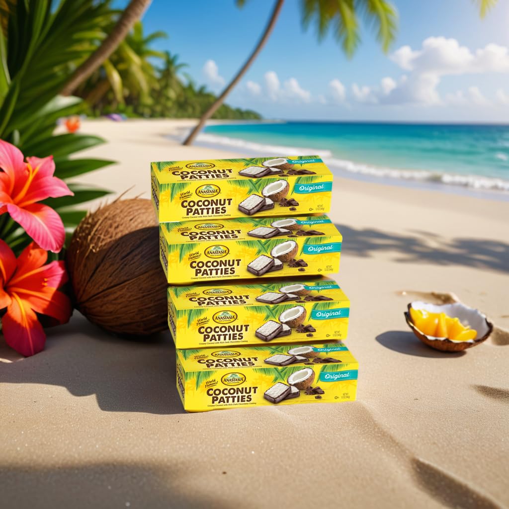 Anastasia Confections Original Coconut Patties with Chocolate - 12 Pack | Florida Coconut Candy | Perfect for Gifts, Parties & Snacking