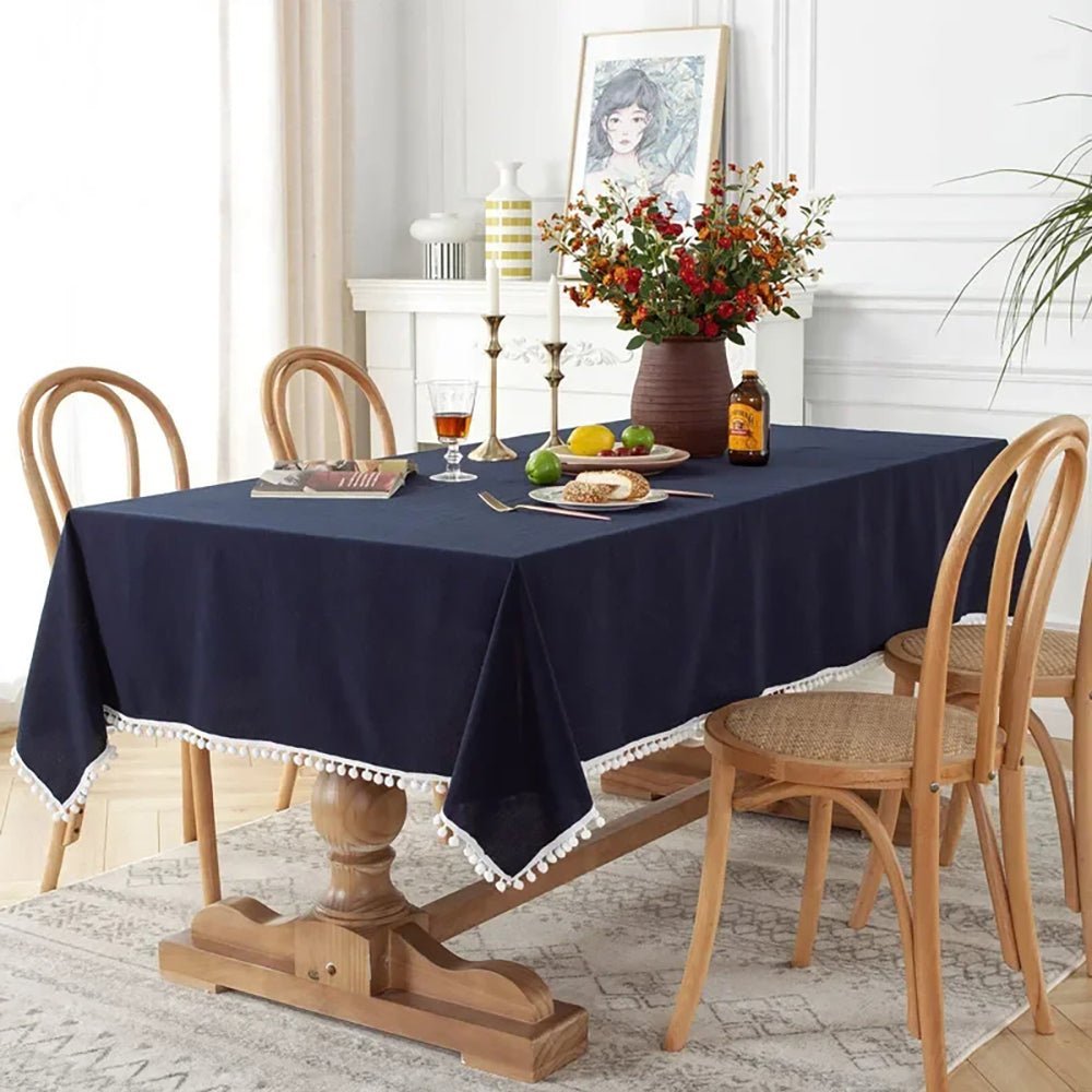 Premium Arkansas Rectangle Cotton Tablecloth - 100% Pure Cotton, Washable & Wrinkle-Resistant for Dining Table, Picnic, Party Decor & Home Decor