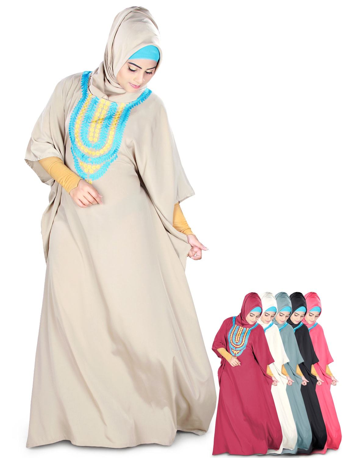 Aleena Kaftan - Elegant Flowy Maxi Dress for Women | Boho Chic Beach Cover Up | Perfect for Vacation, Pool Party & Summer Outfits