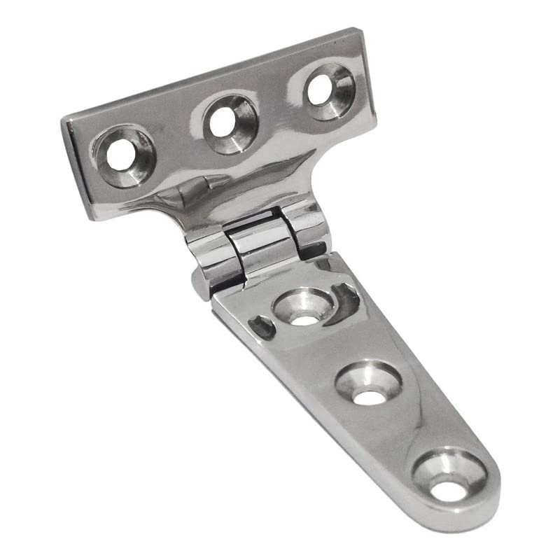 316 Stainless Steel Heavy Duty T-Hinge - Marine Grade Hinges for Boat, Caravan, Cabinet, Shed, Garden Gate & Wooden Door Hardware | Corrosion Resistant Outdoor Use