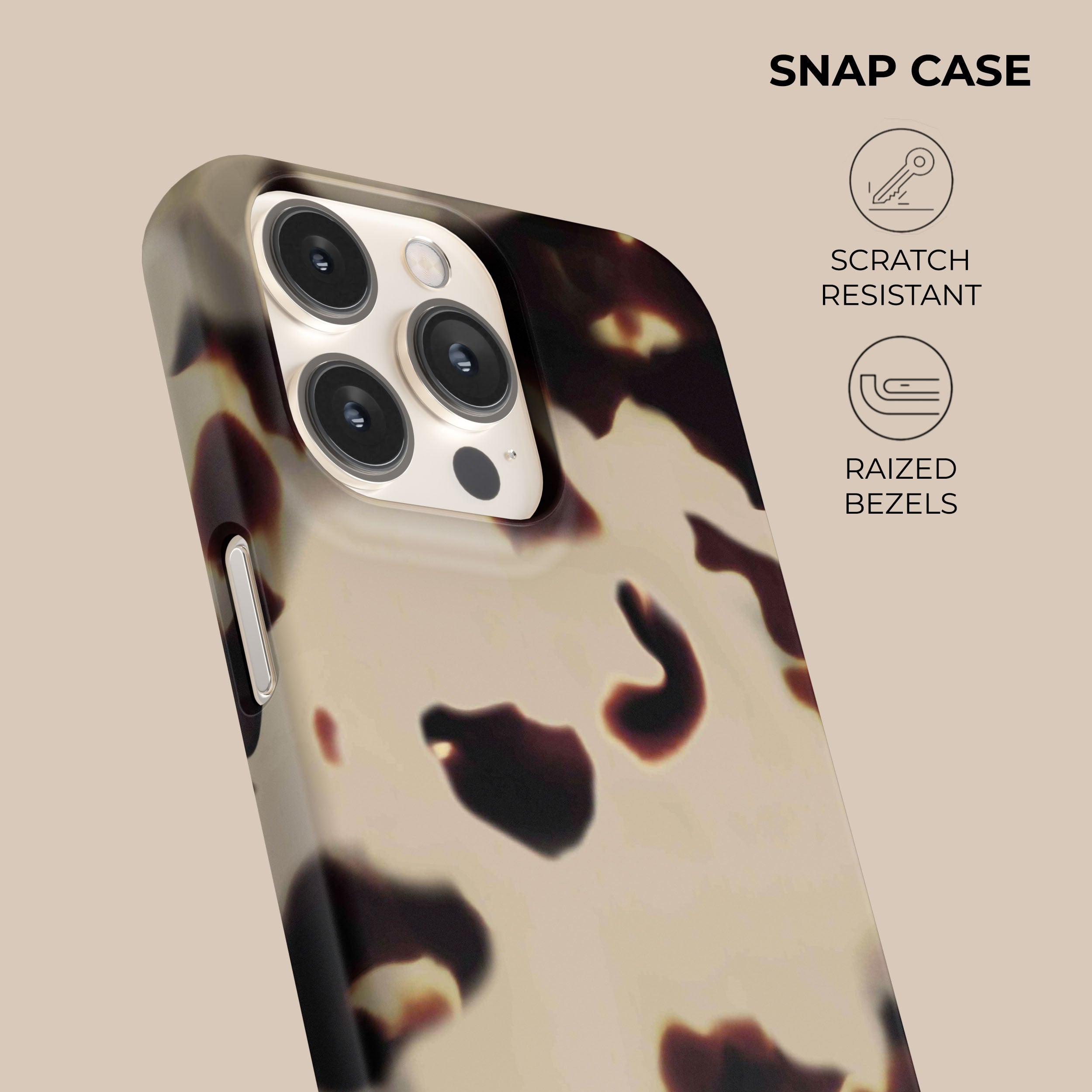 Premium Tortoise Shell Pattern Phone Case - Trendy & Durable Protective Cover for iPhone & Android | Perfect for Everyday Use, Travel & Style