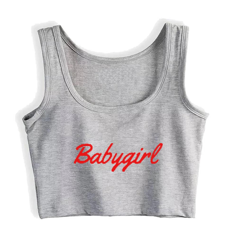 Cute Baby Girl Tank Top & Crop Top Set - Trendy 'Good Girl Yes Daddy' Vest for Toddler Girls - Perfect for Playdates, Parties & Photoshoots