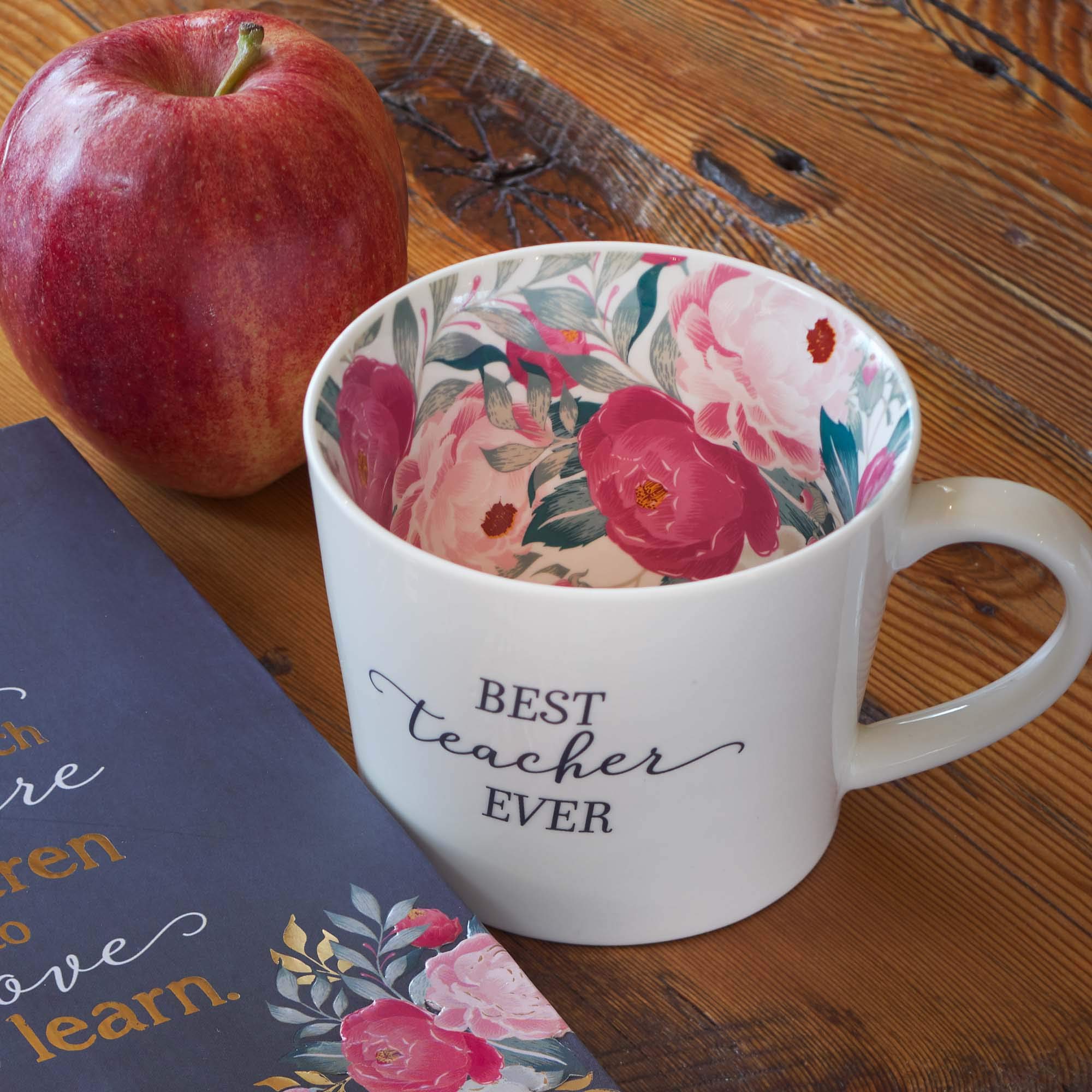 Best Teacher Ever Floral Coffee Mug - 13oz Inspirational Gift for Educators, Mentors & Professors - Perfect for Teacher Appreciation, Retirement & Thank You Gifts - Microwave & Dishwasher Safe