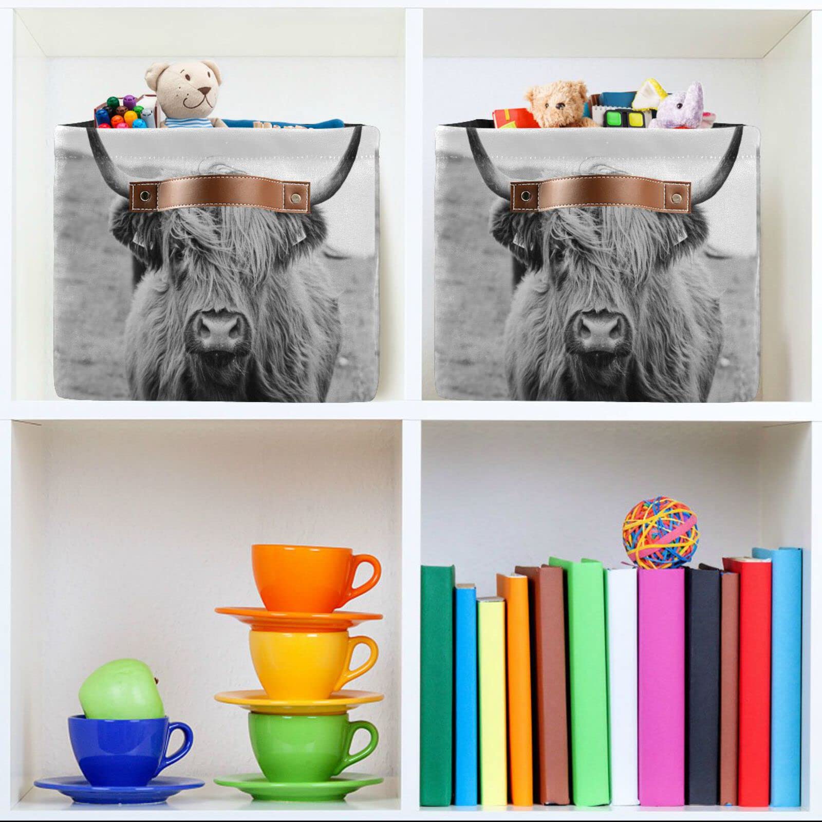 Foldable Storage Basket with Handles - Home & Office Organizer for Clothes & Toys