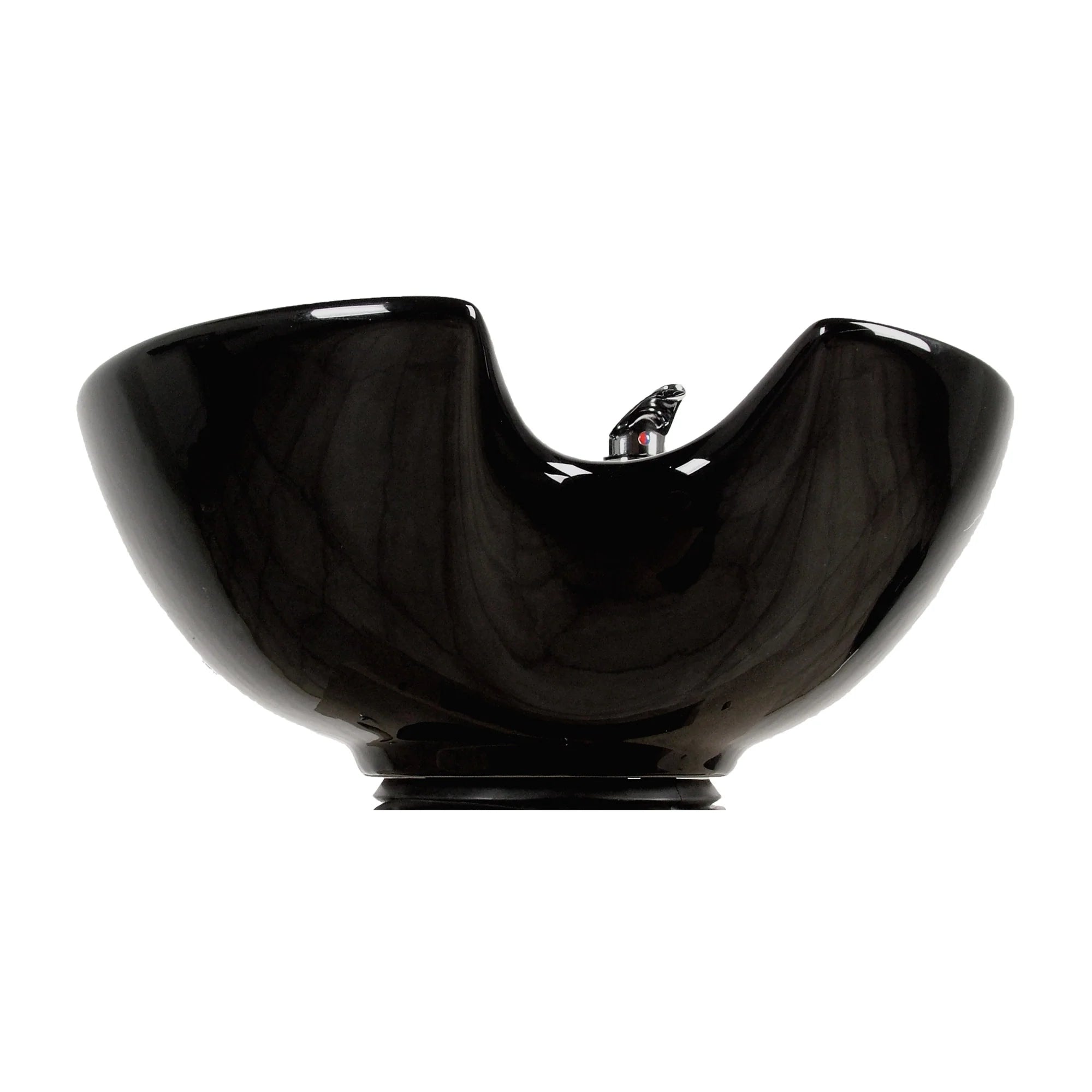 Premium Round Tilting Porcelain Shampoo Bowl for Salon & Spa - Ergonomic Hair Washing Basin with Adjustable Angle for Comfortable Hair Care at Home or Professional Use