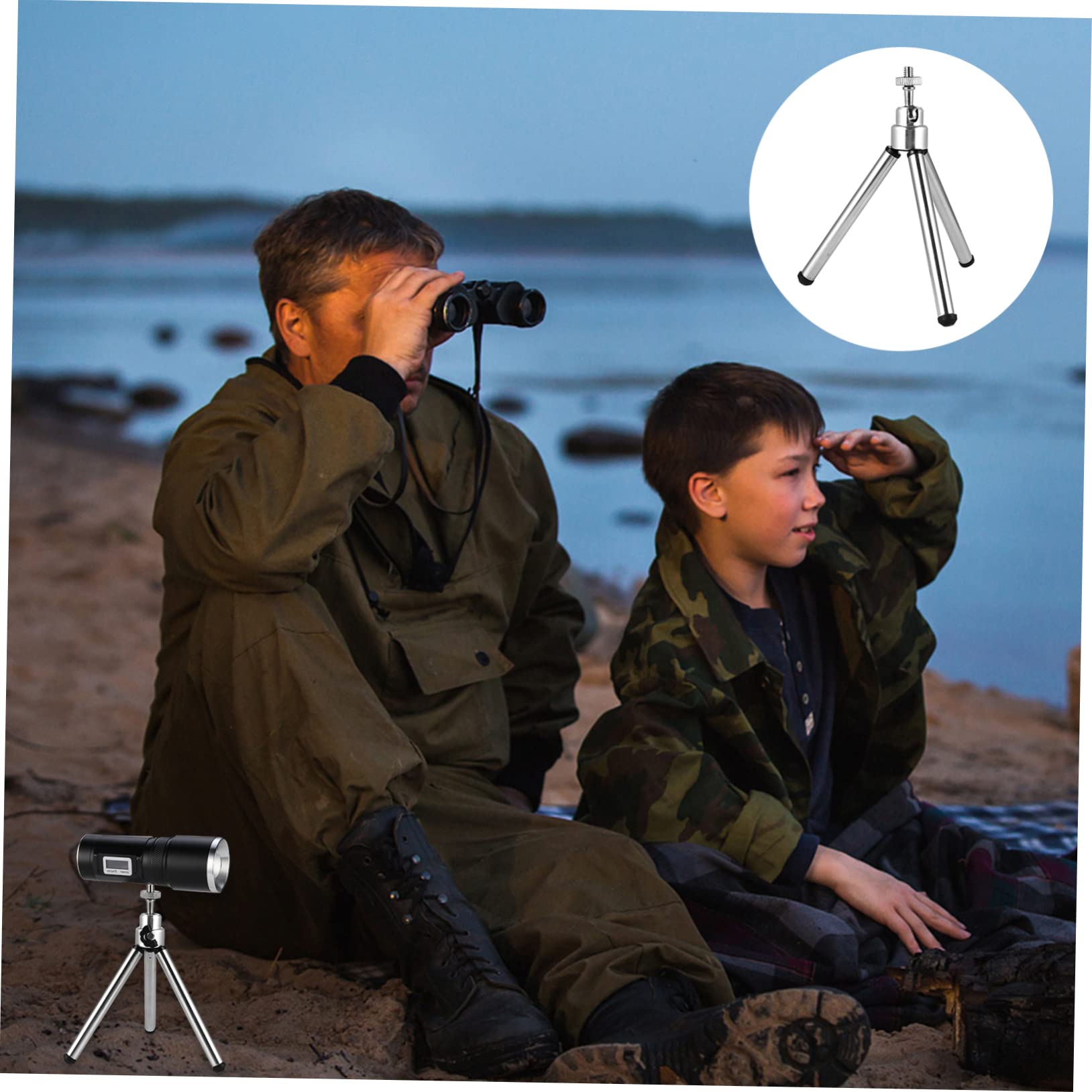 CIYODO 26cm Mini Fishing Light Stand - Extendable & Retractable Tripod Bracket for Night Fishing, Live Streaming, Projector Use | Portable, Sturdy Outdoor Gear for Camping, Hiking & Nighttime Activities