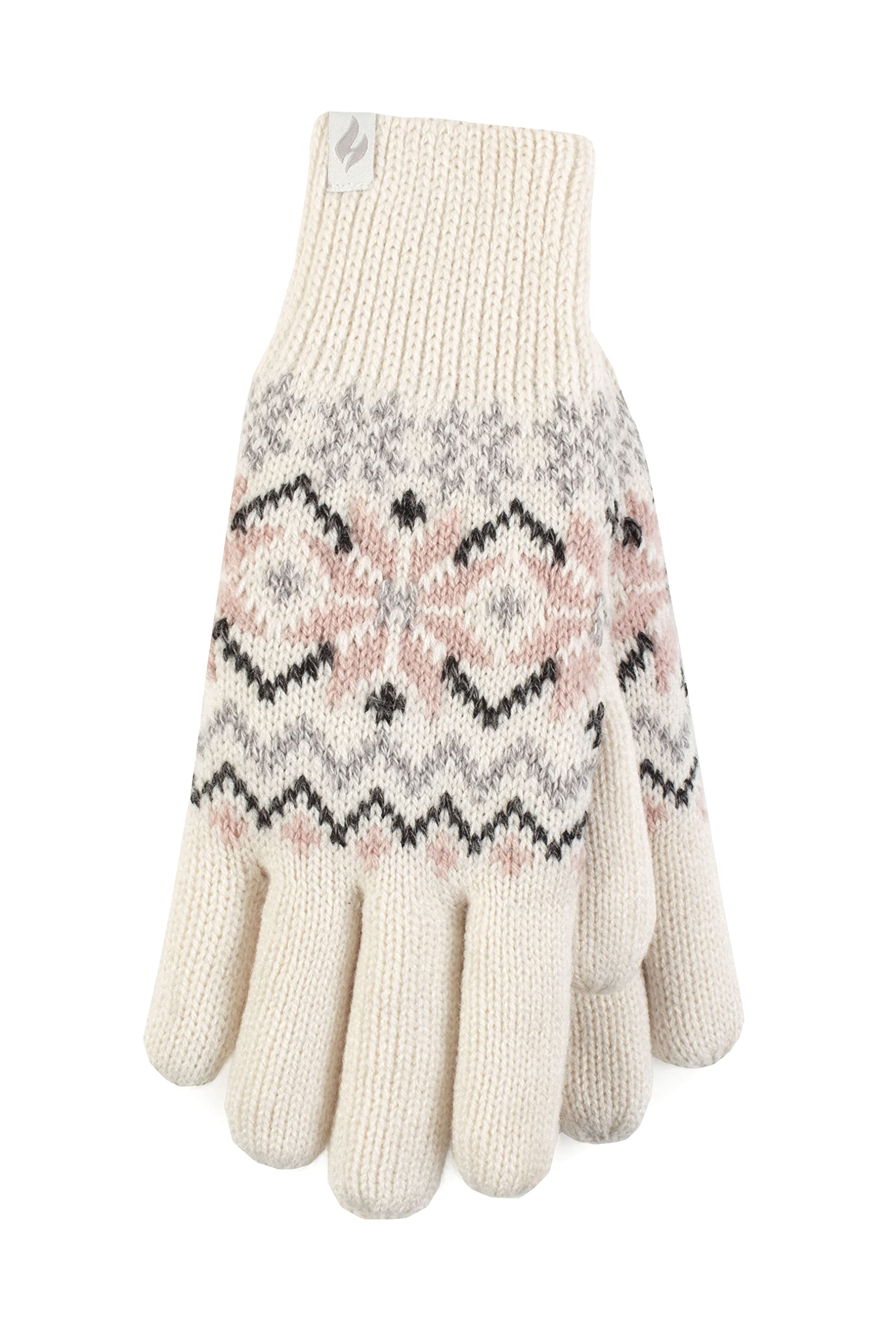 Heat Holders SockShop Women's Avens Patterned Thermal Gloves - Pack of 1 | Winter Warmth for Outdoor Activities, Skiing & Cold Weather