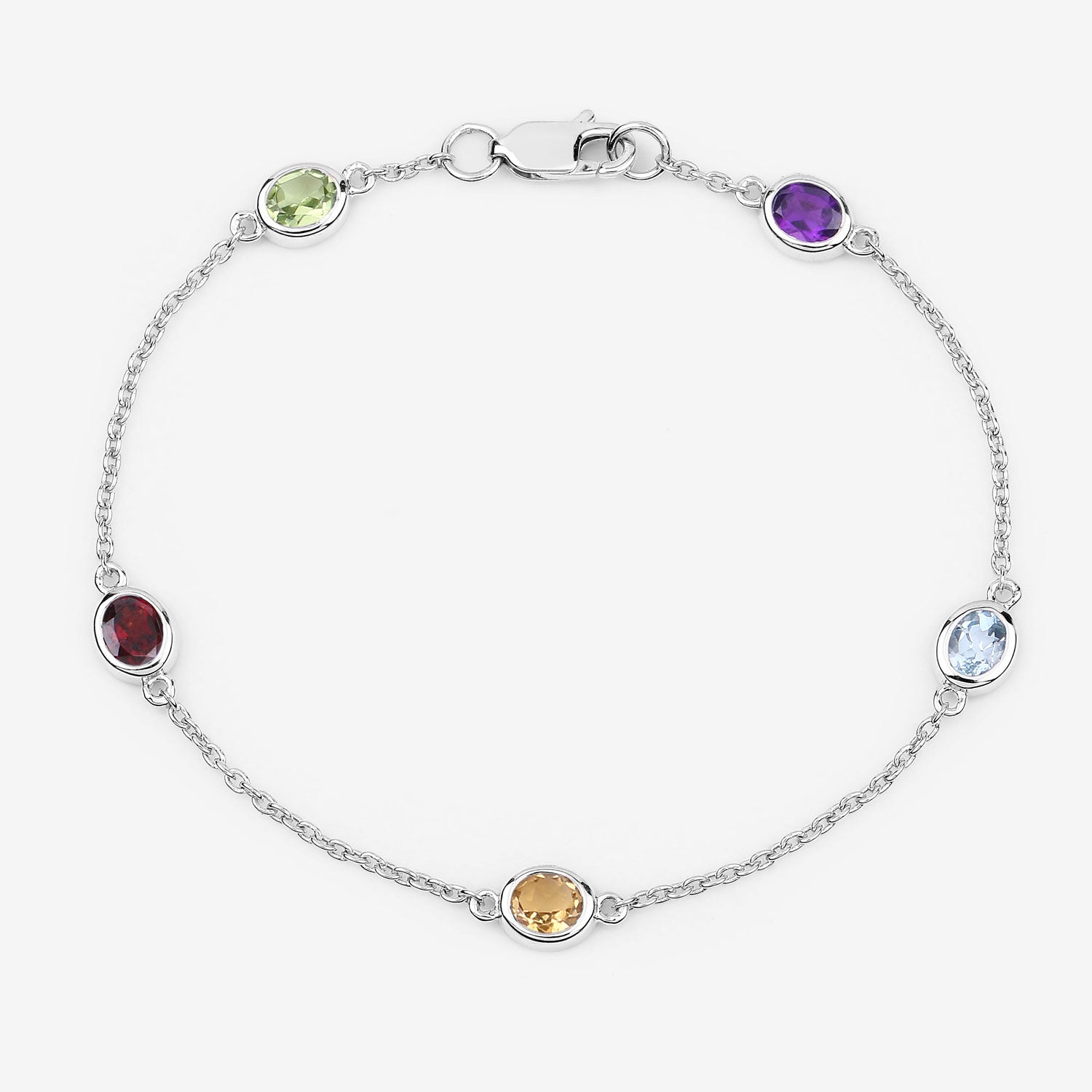 Genuine Multi Stones By The Yard Bracelet - Elegant Beaded Stretch Bracelet for Women, Natural Gemstone Jewelry for Daily Wear & Special Occasions