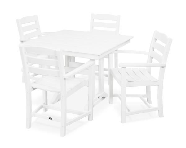 Polywood 7-Piece La Casa Arm Chair Dining Set – Outdoor Patio Furniture for Backyard, Garden, and Poolside Dining