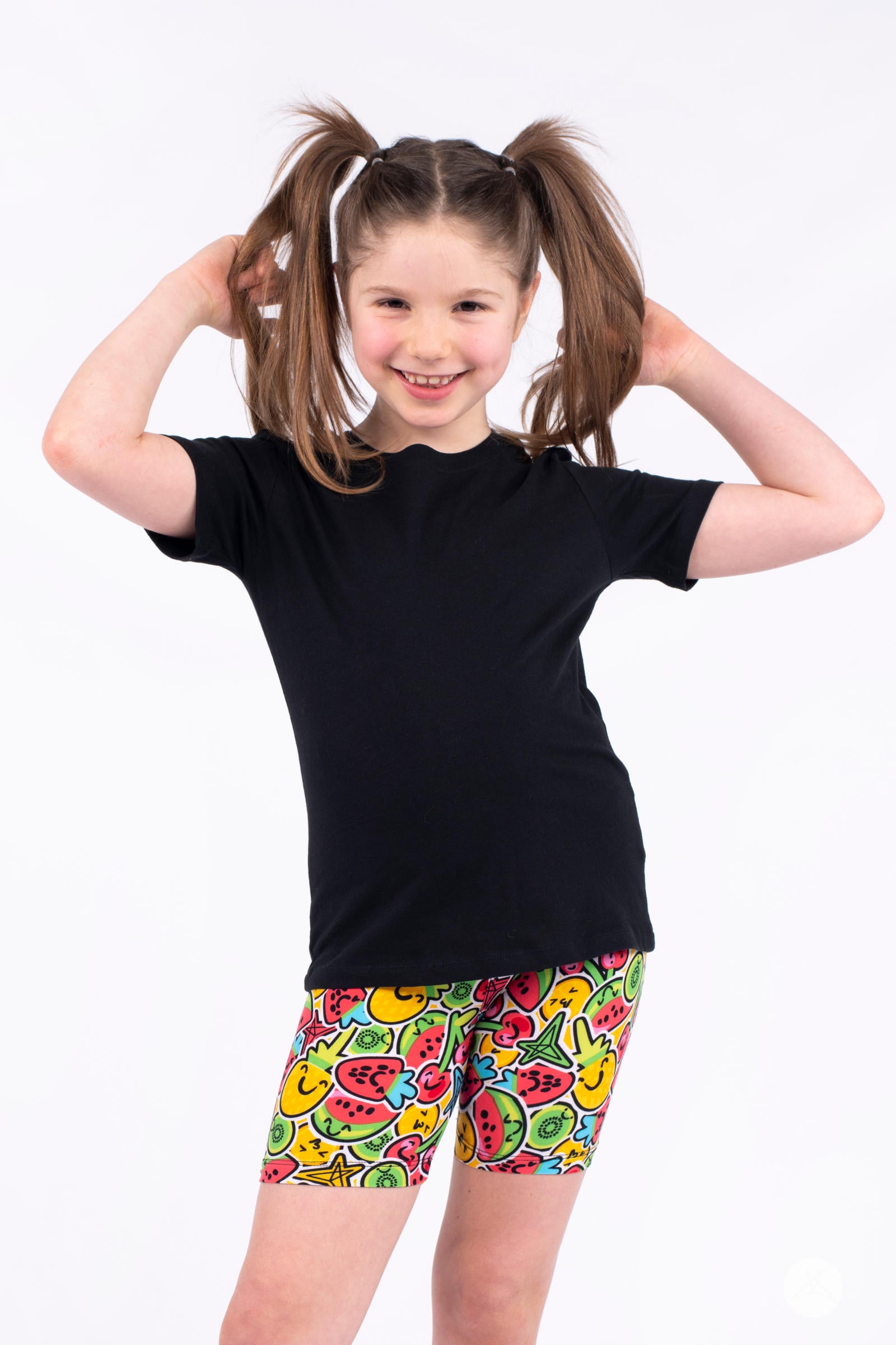 Tutti Fruity Kids Biker Shorts - Comfortable Cotton Spandex Bike Shorts for Girls & Boys - Perfect for Cycling, Playtime & Sports Activities