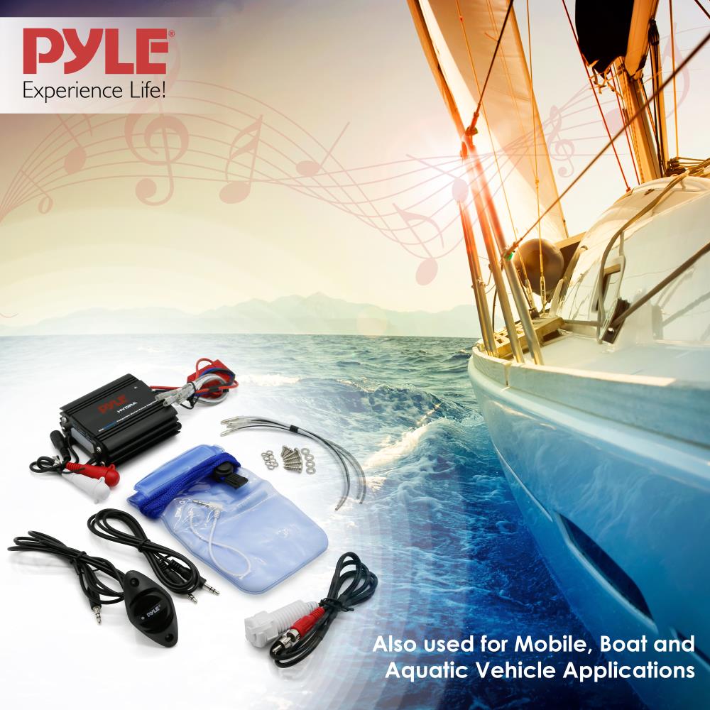 2 Channel Bluetooth Marine Amplifier Kit - Waterproof Stereo Audio System for Boats, Yachts & Marine Vehicles | Perfect for Outdoor Entertainment & Party Music