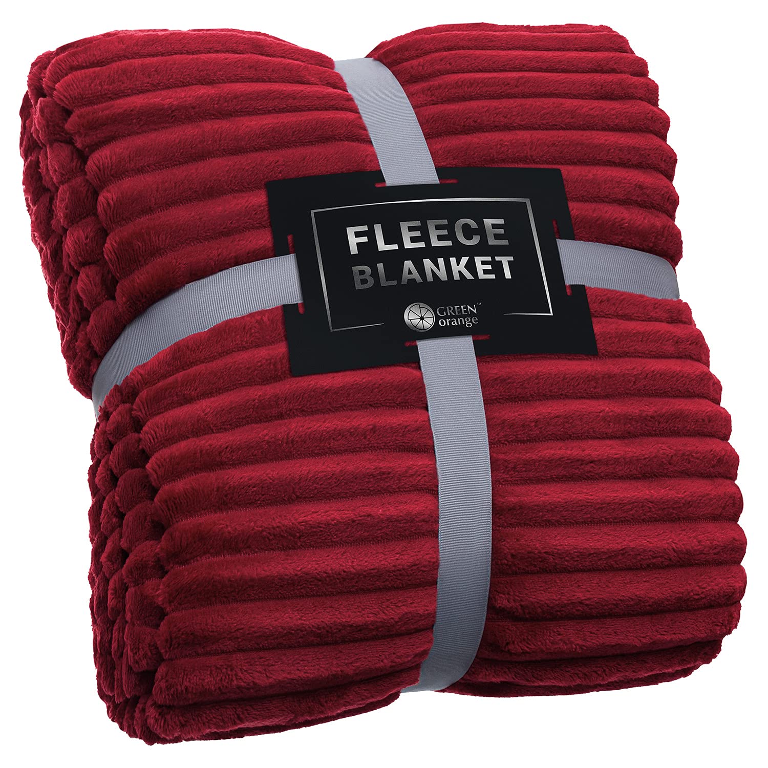GREEN ORANGE Fleece Blanket Twin Size 60x80 Inches - Ultra Soft & Plush Lightweight Blanket in Red Wine - Warm Cozy Fluffy Throw for Couch, Bed, Sofa - Perfect for Winter Nights, Movie Time & Home Decor