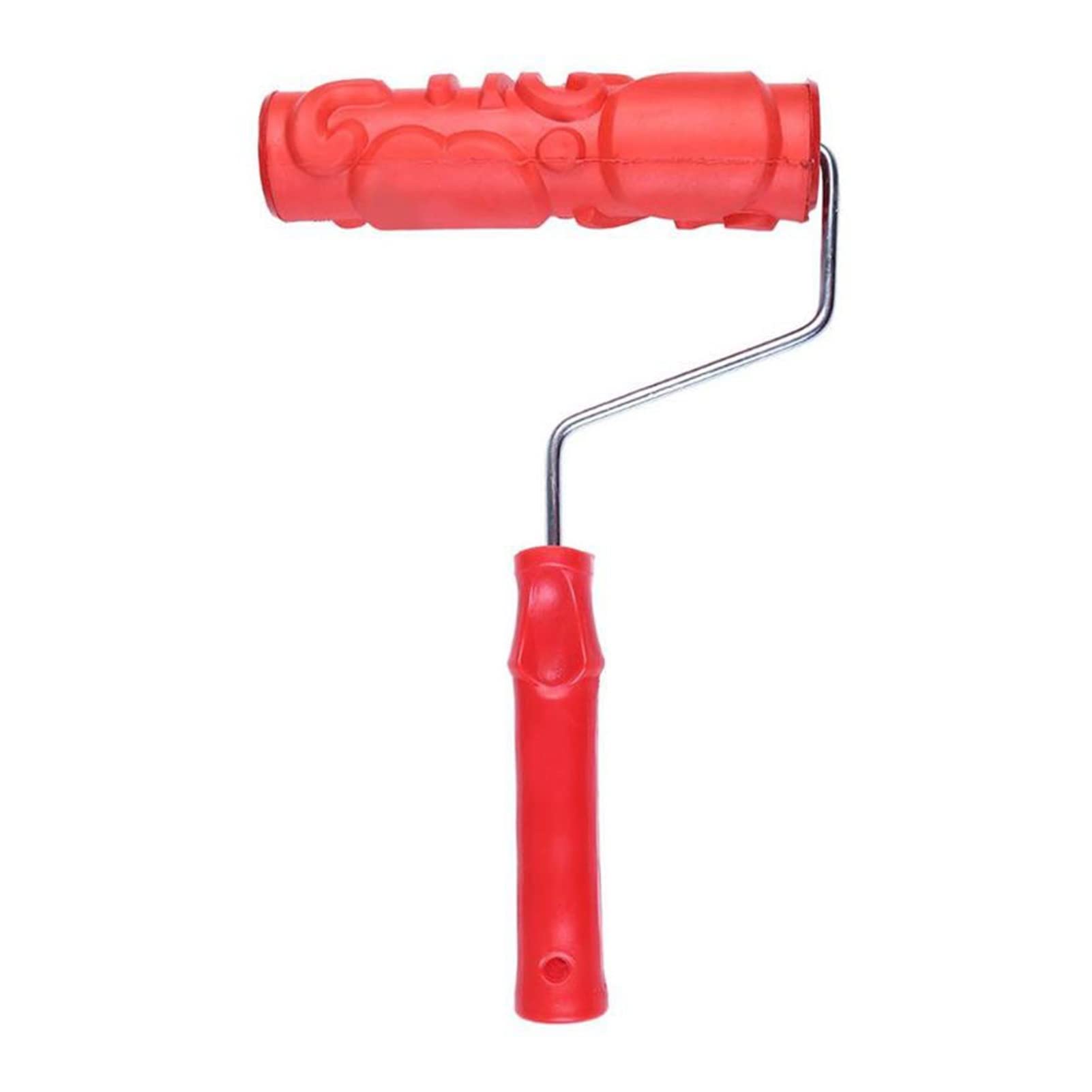PDGJG DIY Paint Roller Brush Set - Textured Wall Painting Tools for Home Decoration & Wall Embossing - Red Color - Perfect for Wall Art, Home Renovation & Creative Painting Projects