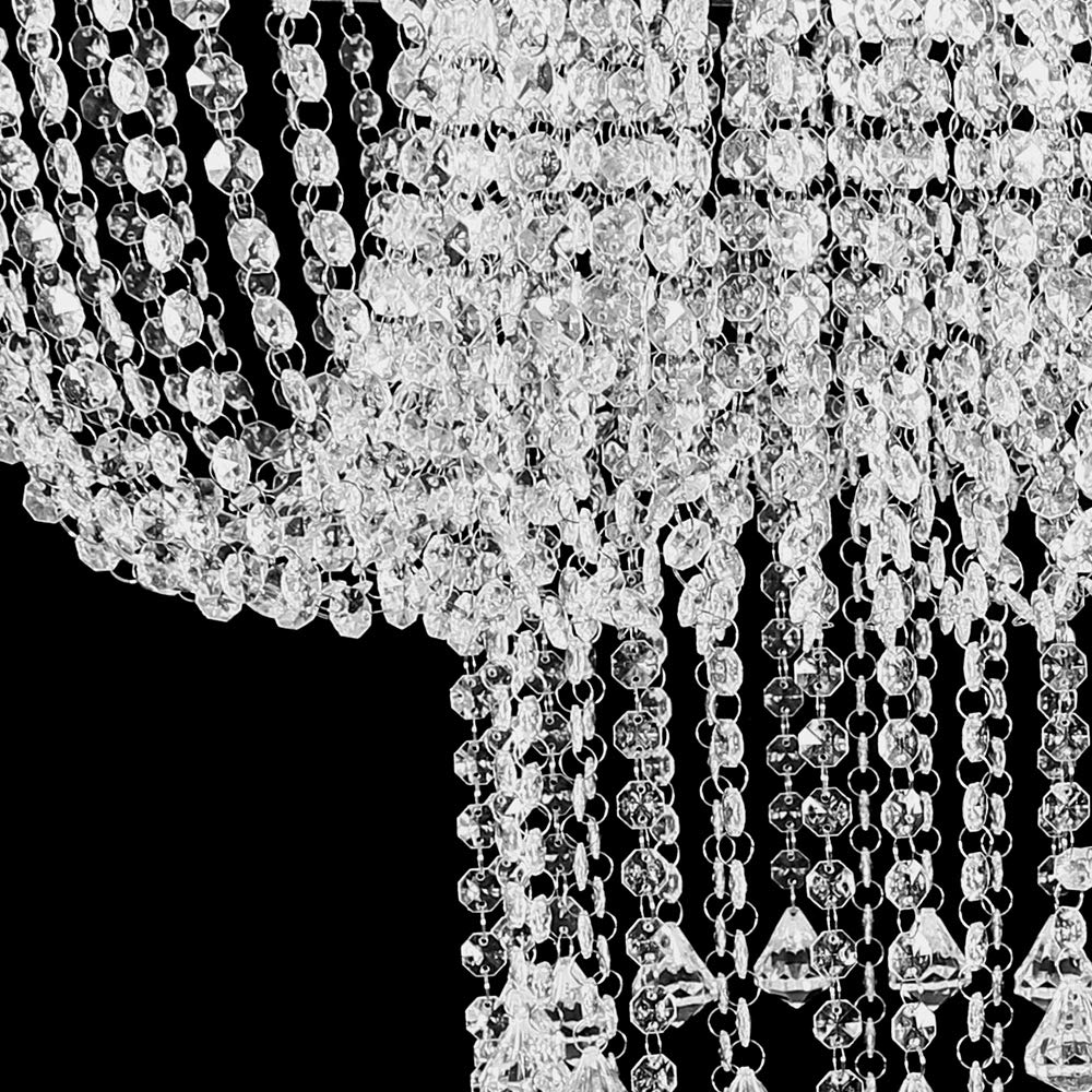 LOYALHEARTDY 23.6 Inch Acrylic Hanging Cake Stand - Clear Beaded Wedding Dessert Display for Party, Birthday, Anniversary Decorations | Perfect for Wedding Cakes, Cupcakes, Donuts & Dessert Table Centerpieces