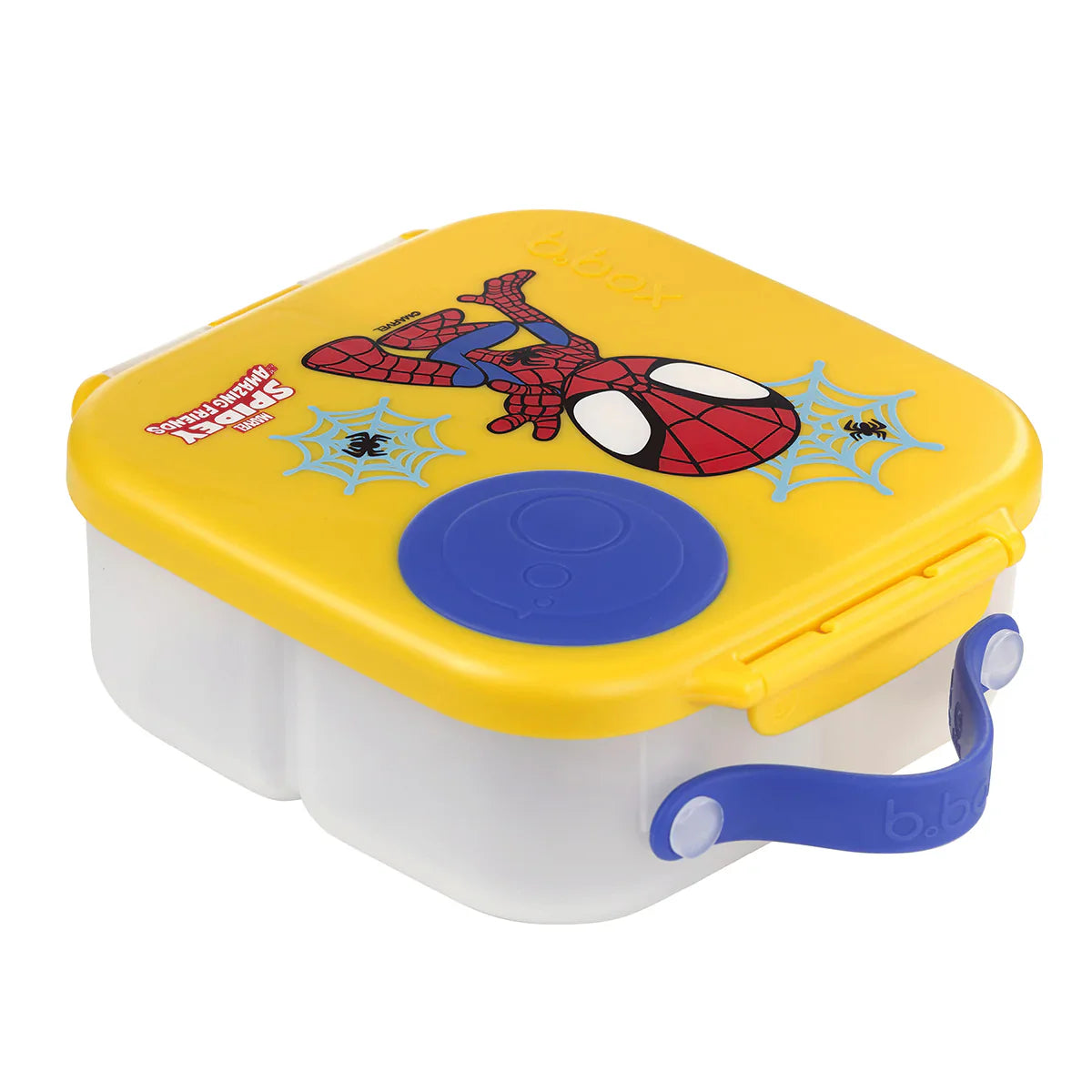 b.box MINI Lunch Box - Spiderman Themed Kids Lunch Box for School, Daycare & Picnics | BPA-Free, Leak-Proof & Easy to Clean | Perfect for Boys & Girls Ages 3+