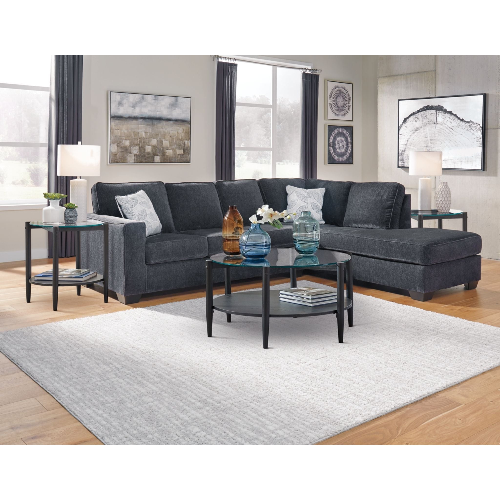 Altari 2-Piece Sleeper Sectional Sofa with Chaise Lounge - Convertible Sleeper Sofa Bed for Small Spaces, Living Room & Guest Room Furniture - Comfortable Modern L-Shaped Couch with Storage