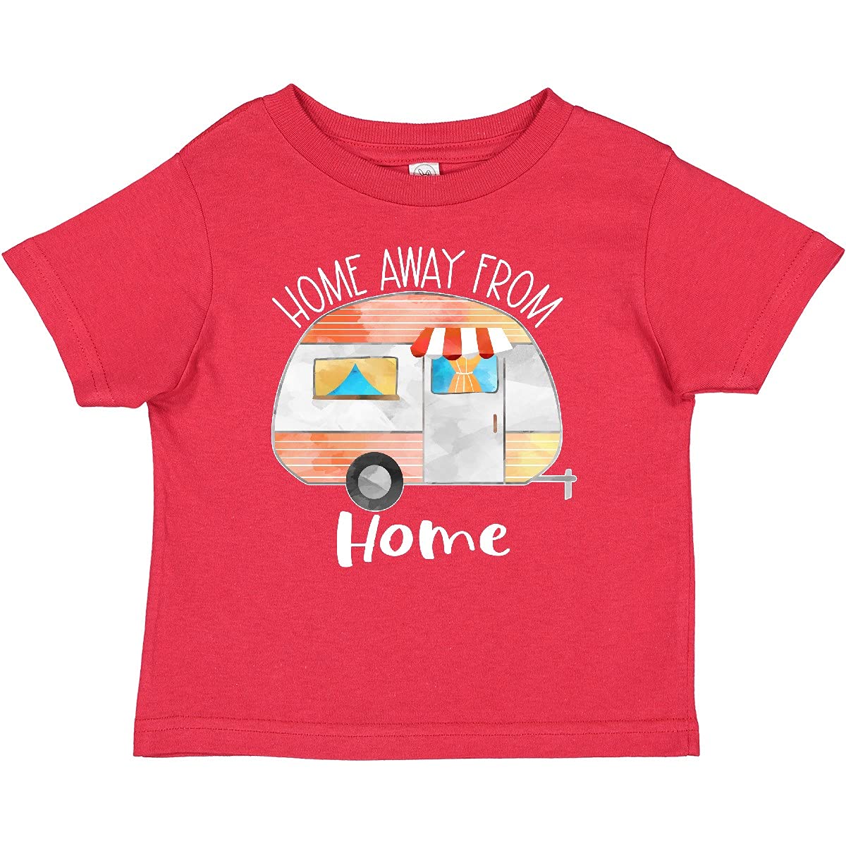 Inktastic Home Away from Home Orange Camper Baby T-Shirt - Cute Camping Themed Outfit for Toddlers & Infants - Perfect for Family Trips, Outdoor Adventures & Photo Shoots