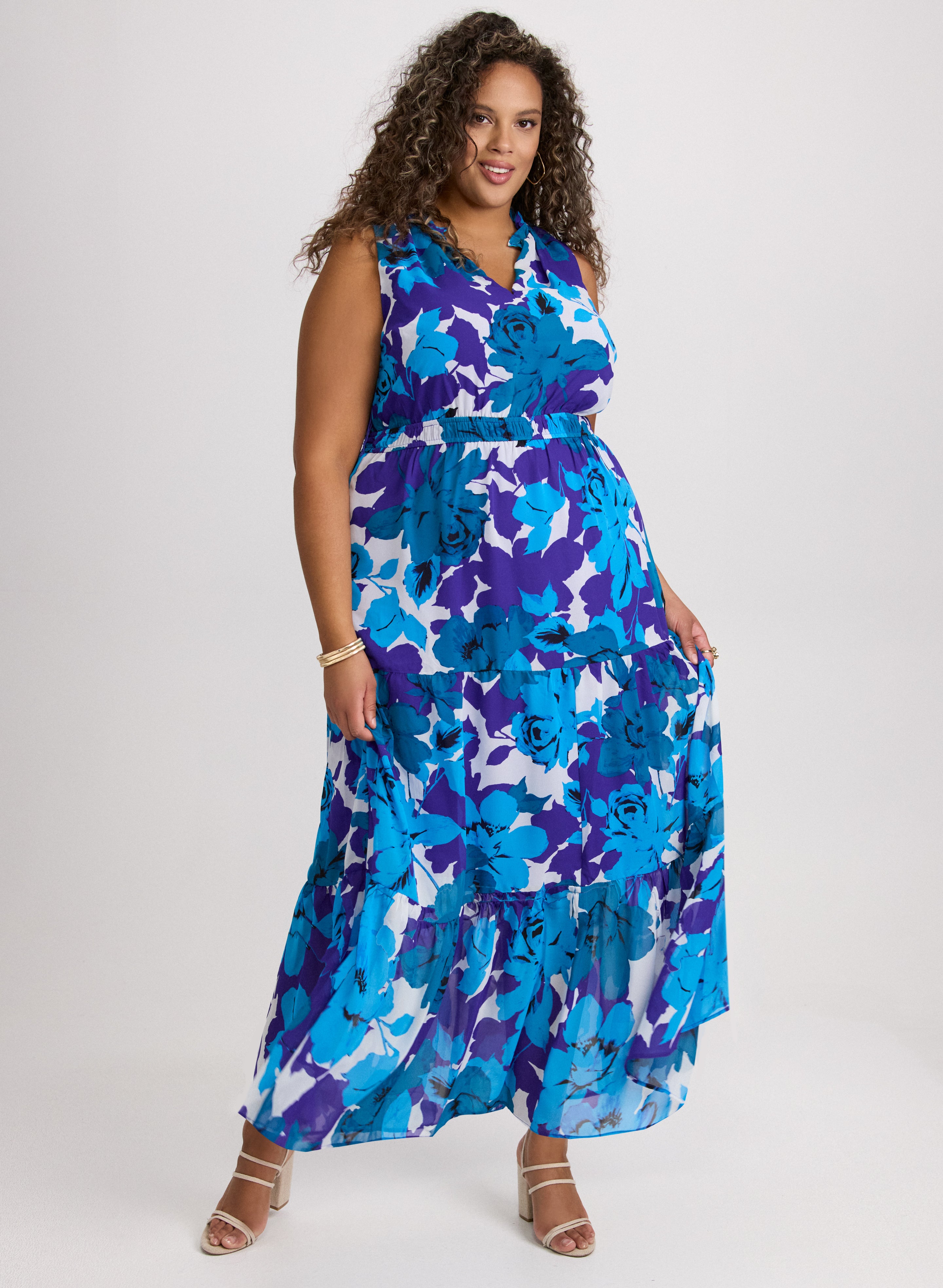 Floral Maxi Dress for Women - Elegant Long Summer Dress with Flowy Skirt | Perfect for Beach, Vacation, and Casual Outings