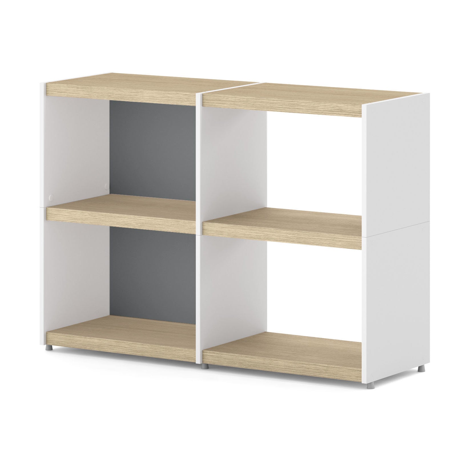 YOMO 2x2 Modular Bookshelf - Modern Wooden Shelf for Home & Office Storage - Perfect for Living Room, Bedroom, or Study Organization