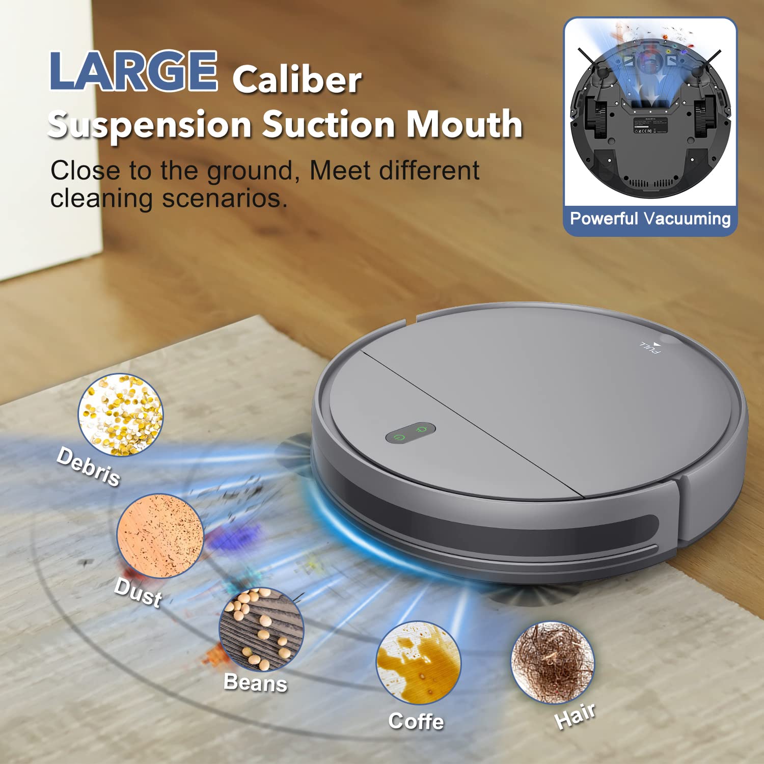 MAMNV 2-in-1 Robot Vacuum & Mop, WiFi/Alexa, Self-Charging - Perfect for Hard Floors & Pet Hair