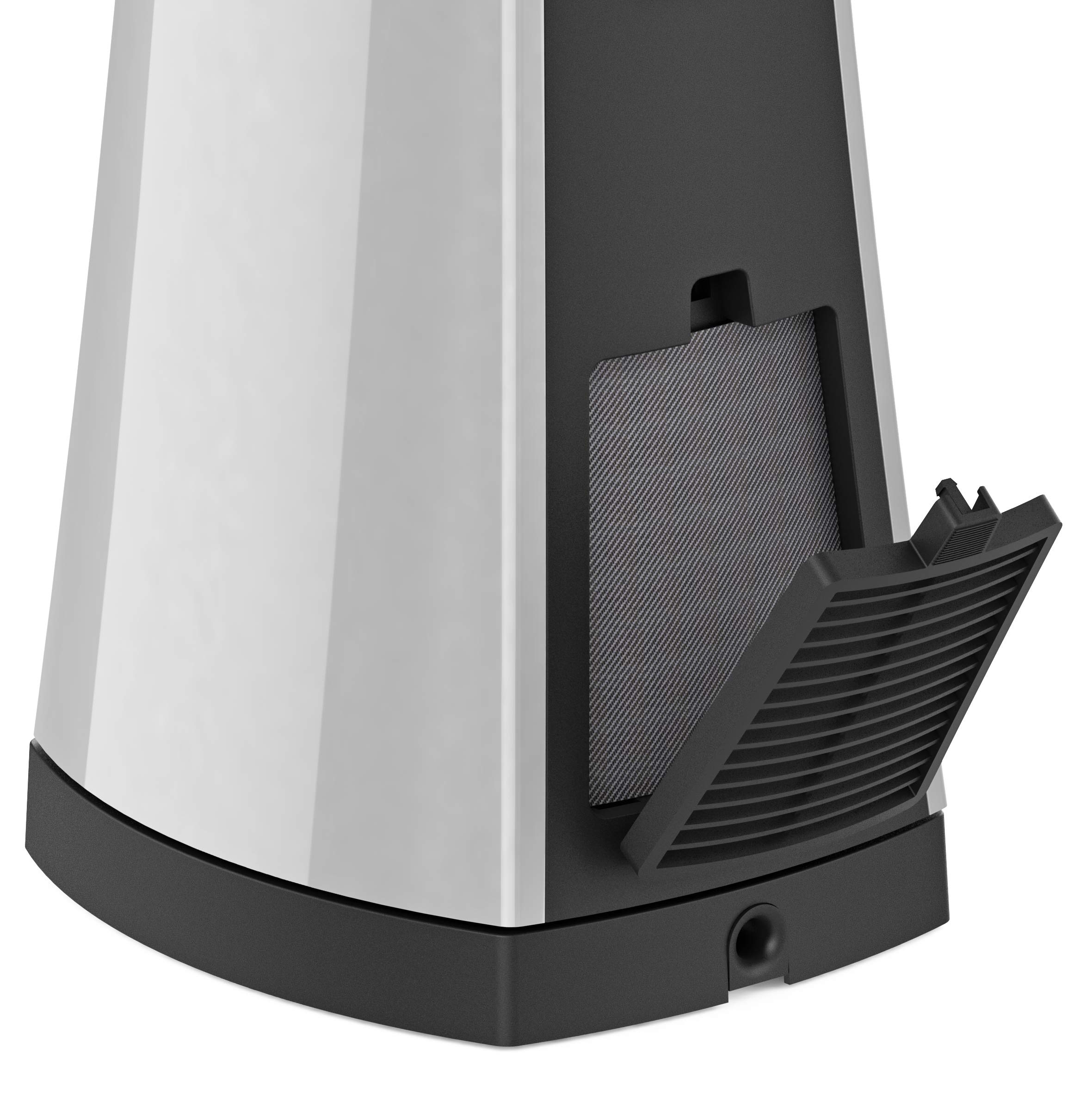 Lasko 1500W Bladeless Ceramic Tower Space Heater with Oscillation - Adjustable Thermostat, Timer, Remote Control & Safety Features (27