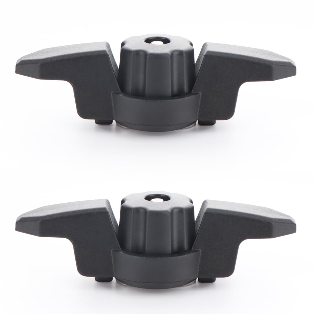 VTurboWay 2-Pack Black Kayak Track Mount Line Cleats - Heavy Duty Rail Mount Anchor Cleats for Kayaks, Canoes & Boats - Perfect for Docking, Mooring & Securing Gear on Water