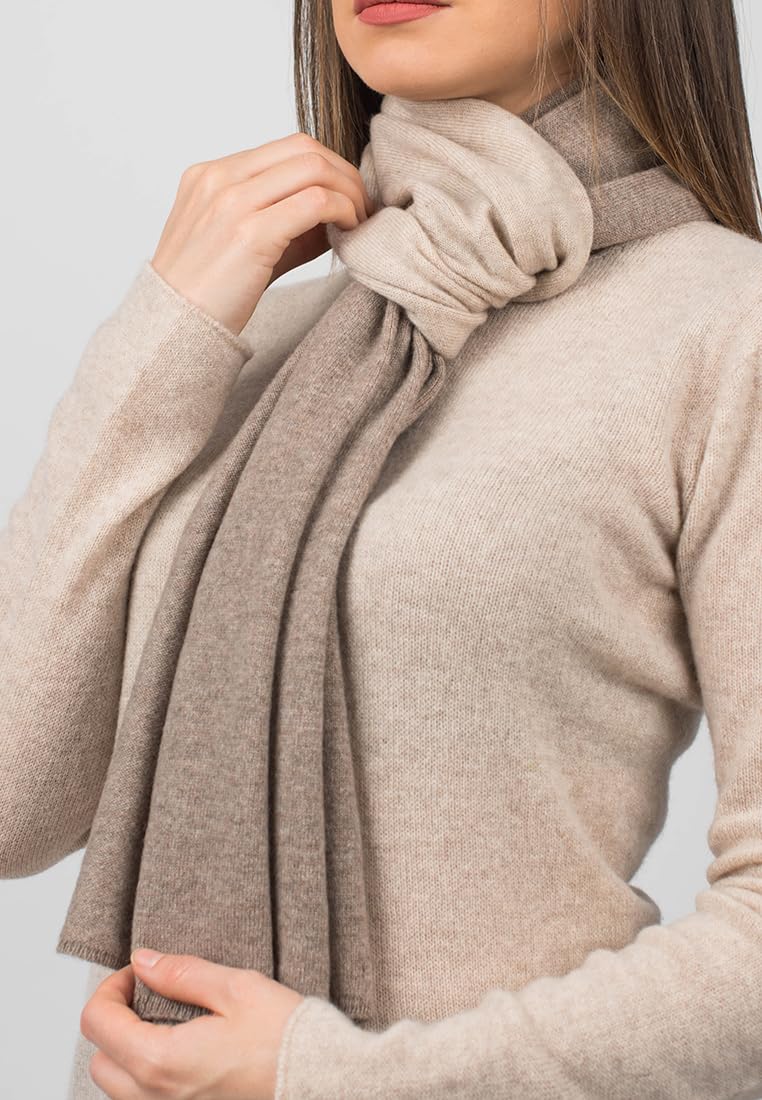 Luxury Dalle Piane Cashmere Bicolor Scarf - 100% Pure Italian Cashmere for Women & Men - Perfect for Winter Fashion & Gift Giving