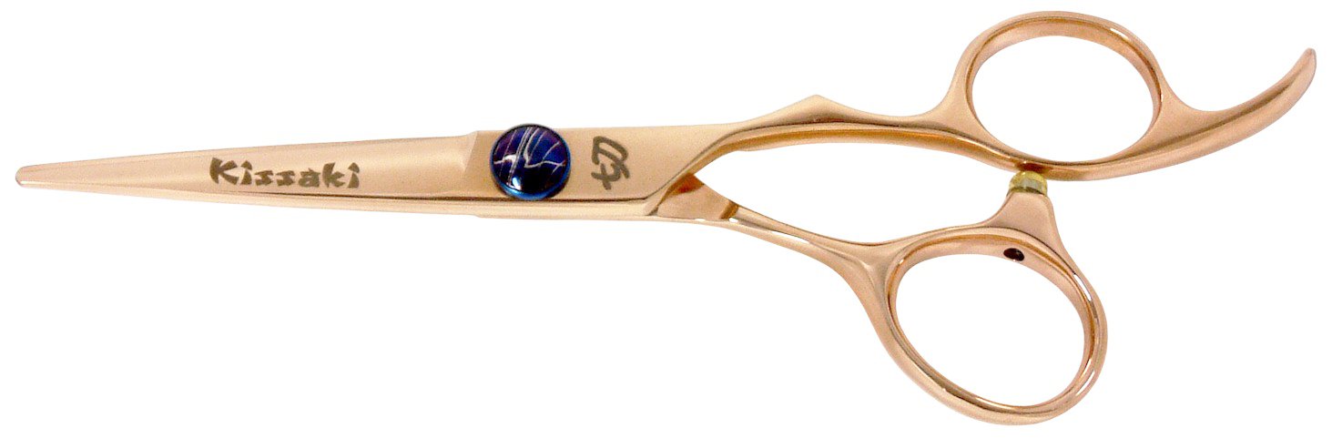 Kissaki Professional 5.5 Inch Rose Gold Hair Scissors - VG10 Japanese Steel Barber Shears for Precision Haircuts & Styling | Salon & Home Use