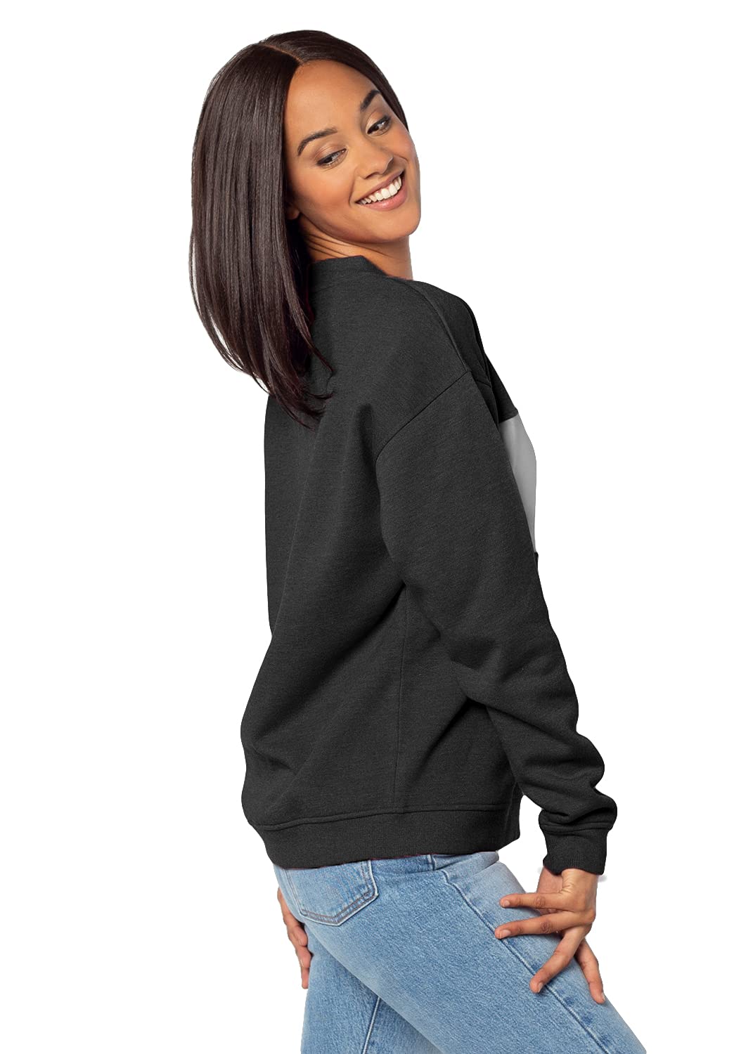 Chicka-D Women's Pennant Sweatshirt - Cozy Pullover for Casual Wear, Street Style & Fall Fashion | Soft Fleece Crewneck with Vintage Lettering