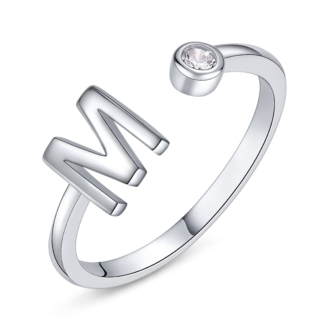 925 Sterling Silver Initial Rings for Women - A-Z Stackable Alphabet Rings, Personalized Jewelry Gifts for Wife, Daughter, Girlfriend | Perfect for Birthdays, Anniversaries, Graduation & Everyday Wear