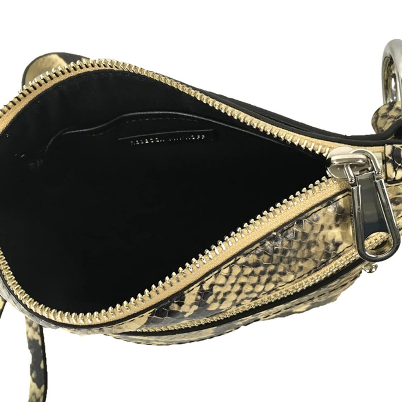 Rebecca Minkoff Women's Hayden Snake Embossed Leather Crossbody Belt Bag in Butter Multi - Stylish Hands-Free Purse for Travel, Concerts & Everyday Use