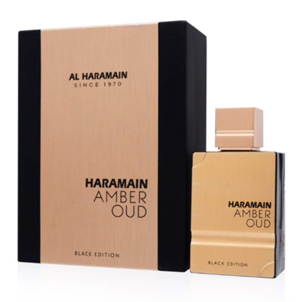 Al Haramain Amber Oud Black Edition Unisex Eau de Parfum Spray - 2.0 oz / 60ml - Long Lasting Oriental Scent for Men & Women - Perfect for Date Night, Special Occasions & Daily Wear