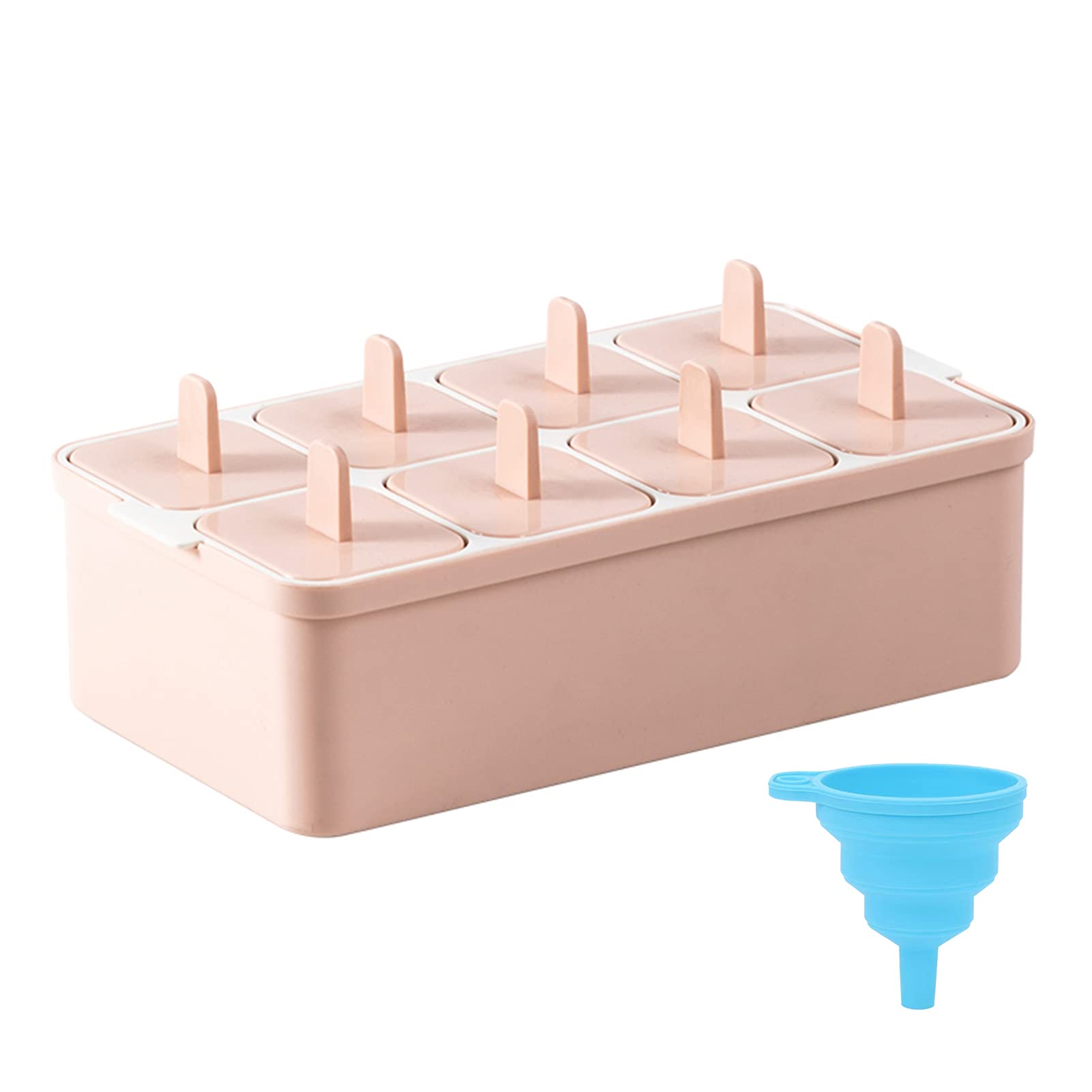 BPA-Free Popsicle Molds Set of 8 - Reusable Ice Pop Makers with Sticks for Kids, Easy Release Homemade Ice Cream Molds (Blue) - Perfect for Summer Treats, Birthday Parties & Family Fun