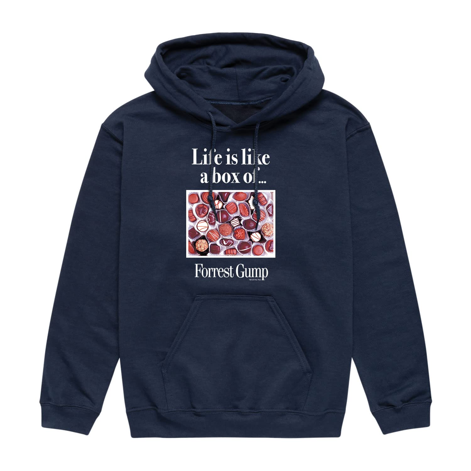 HYBRID APPAREL Forrest Gump Men's Hooded Fleece Pullover Sweatshirt | Comfortable Cotton Blend Hoodie for Casual Wear, Outdoor Activities & Movie Fans