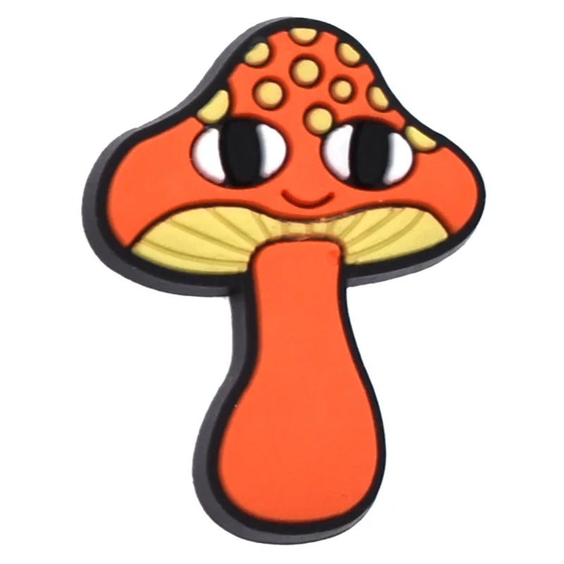 Mushroom Shoe Charms for Crocs - Cute Clog Decorations for Kids, Men & Women - Fun Shoe Accessories for Sandals, Jeans & Buckle Shoes - Perfect for School, Parties & Everyday Fashion