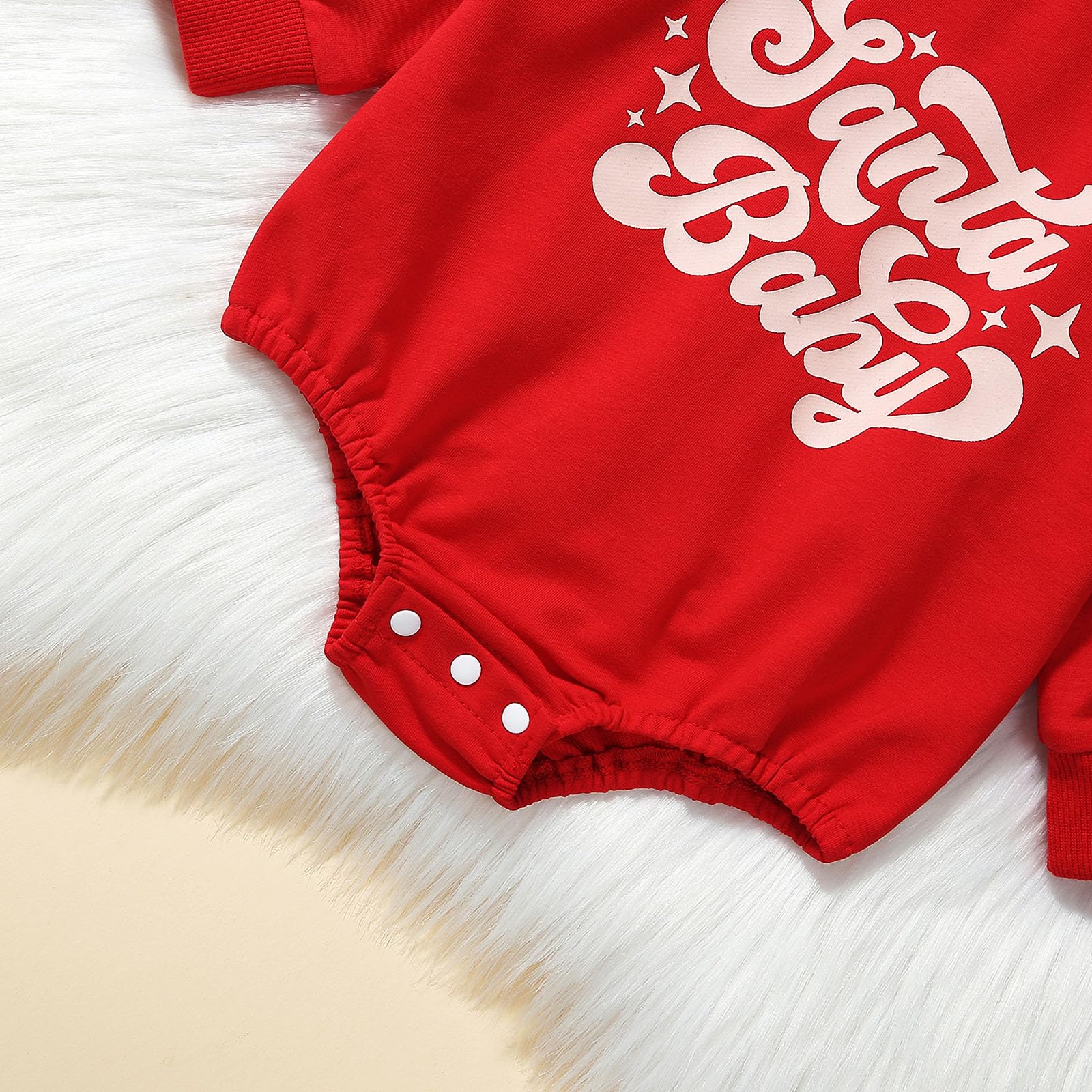 **MERSARIPHY Baby Christmas Clothes - Santa-Themed Sweatshirt Romper for Boys & Girls, Cozy Winter Outfits for Holiday Parties & Family Photos**