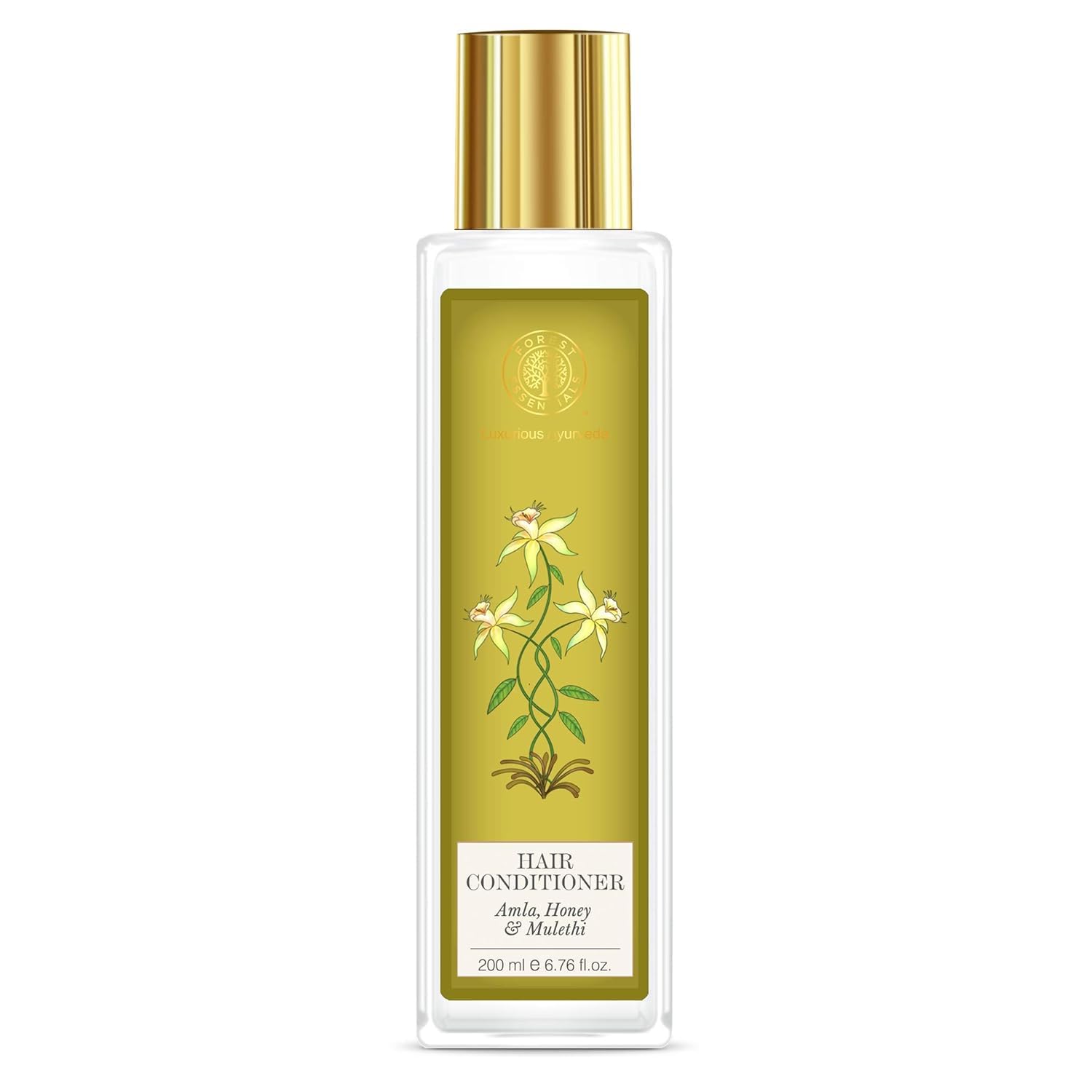 Forest Essentials Hair Cleanser with Amla, Honey & Mulethi - 200ml Shampoo & Conditioner Combo for Dry & Damaged Hair - Natural Ayurvedic Hair Care for Daily Use at Home or Travel