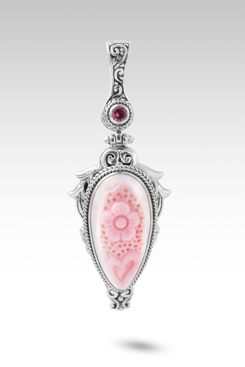 Forever Thankful Pendant Necklace - Pink Conch Shell & Pale Plum Mystic Topaz Jewelry for Women | Perfect Gift for Thanksgiving, Mother's Day & Special Occasions