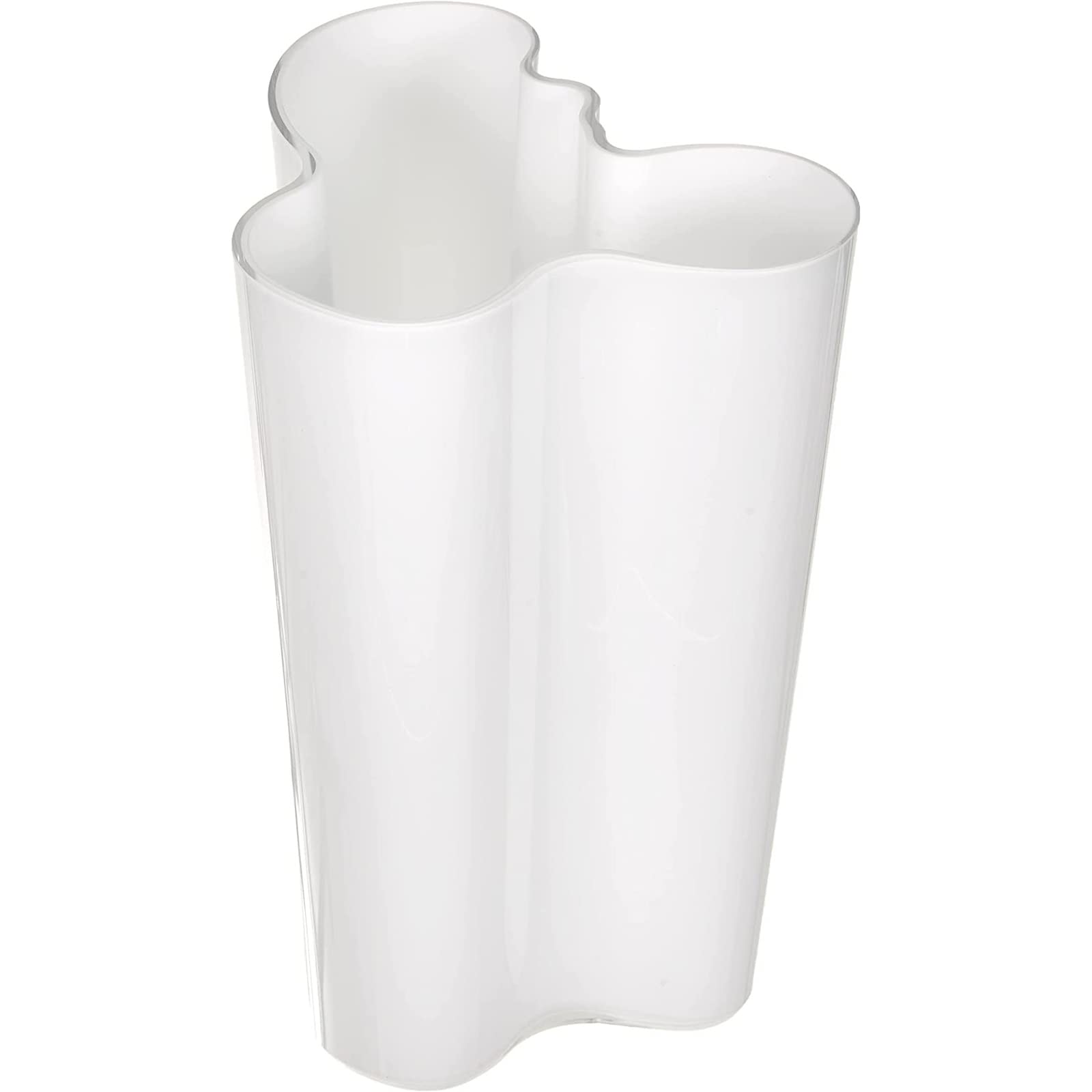Iittala Alvar Aalto 251mm White Glass Vase - Modern Scandinavian Home Decor for Living Room, Dining Table & Wedding Centerpieces