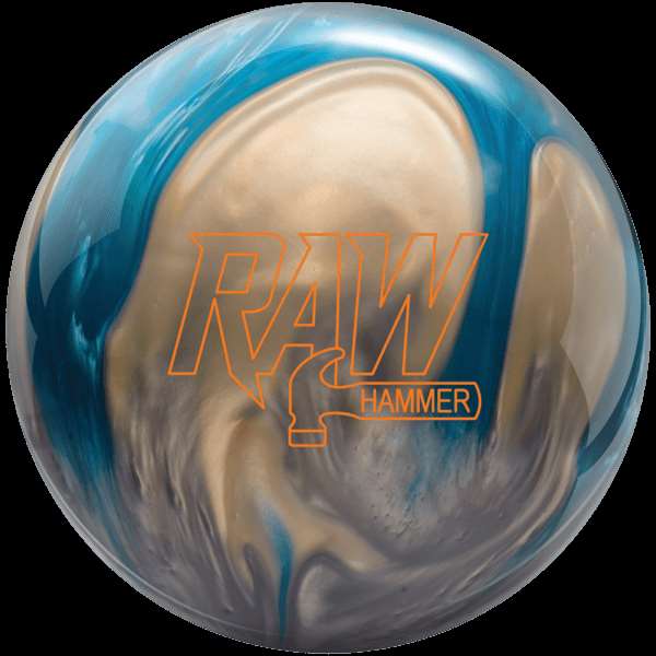 Hammer Raw Hammer Bowling Ball - Pearl Blue, Silver, White | High Performance for Strikes & Spares | Perfect for League Play & Tournaments