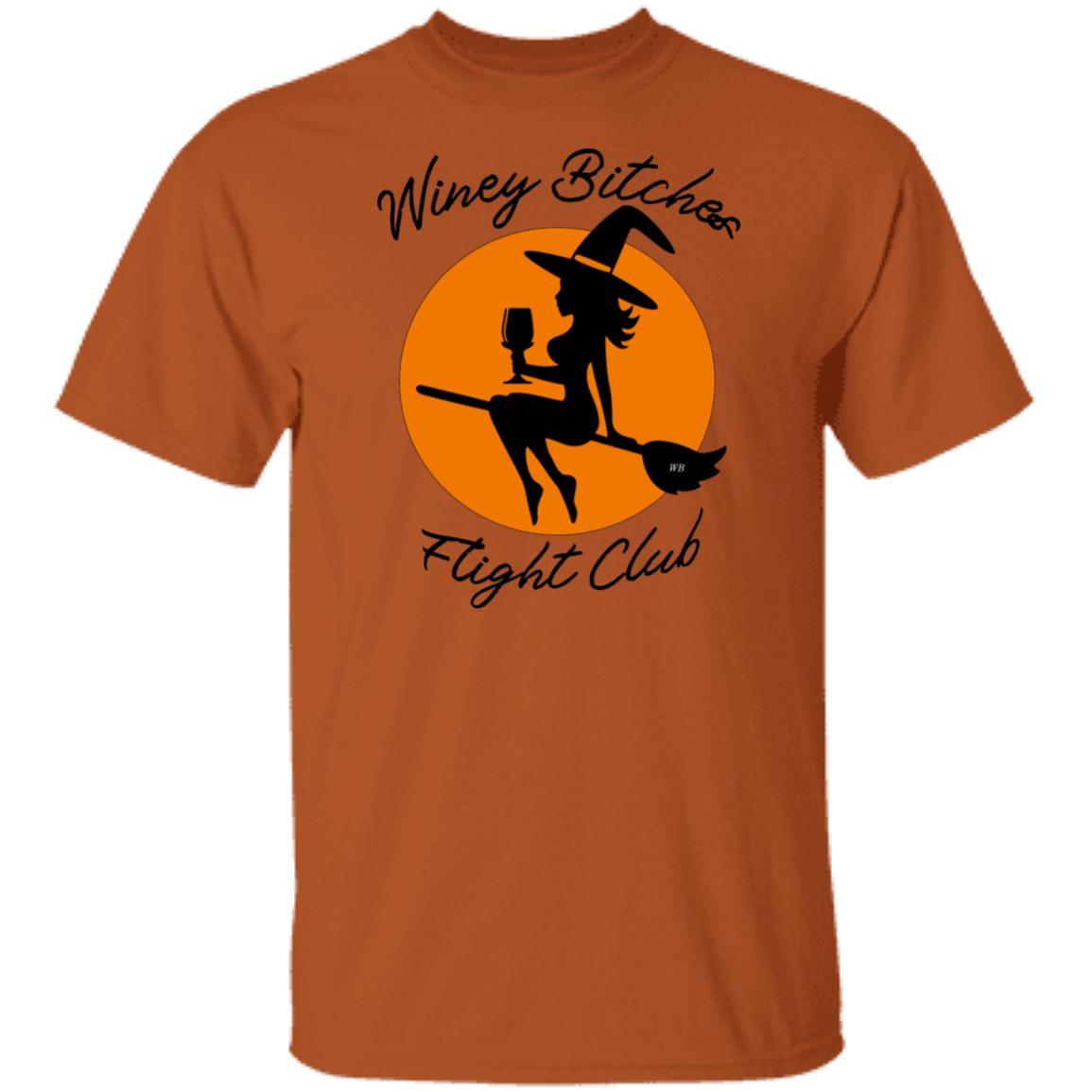 WineyBitches.Co Ultra Soft Cotton T-Shirt - Winey Bitches Flight Club Graphic Tee for Women | Perfect for Casual Wear, Girls Night Out & Wine Tasting Events