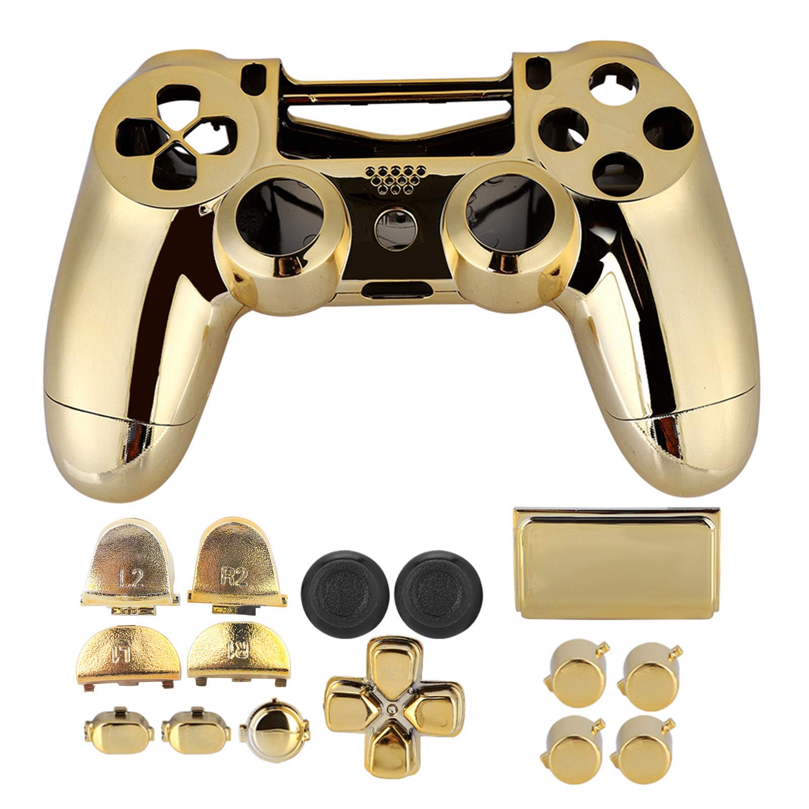 Rose Gold Controller Shell for PS4 Slim - Durable Plastic Gamepad Housing Cover (16x11x4 inches) - Perfect for Gaming, Protection & Customization