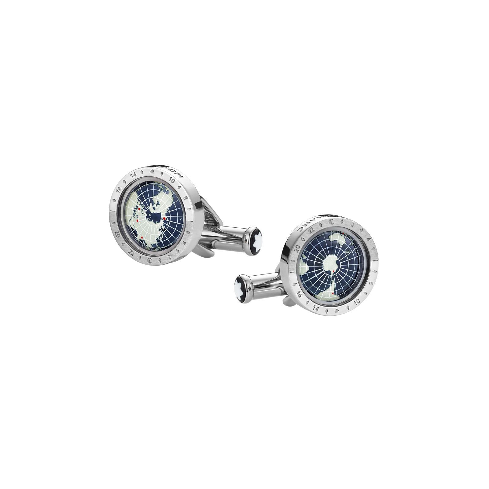 1858 Geosphere Blue Cufflinks MB126165 - Premium Men's Dress Accessories for Formal Occasions & Business Events