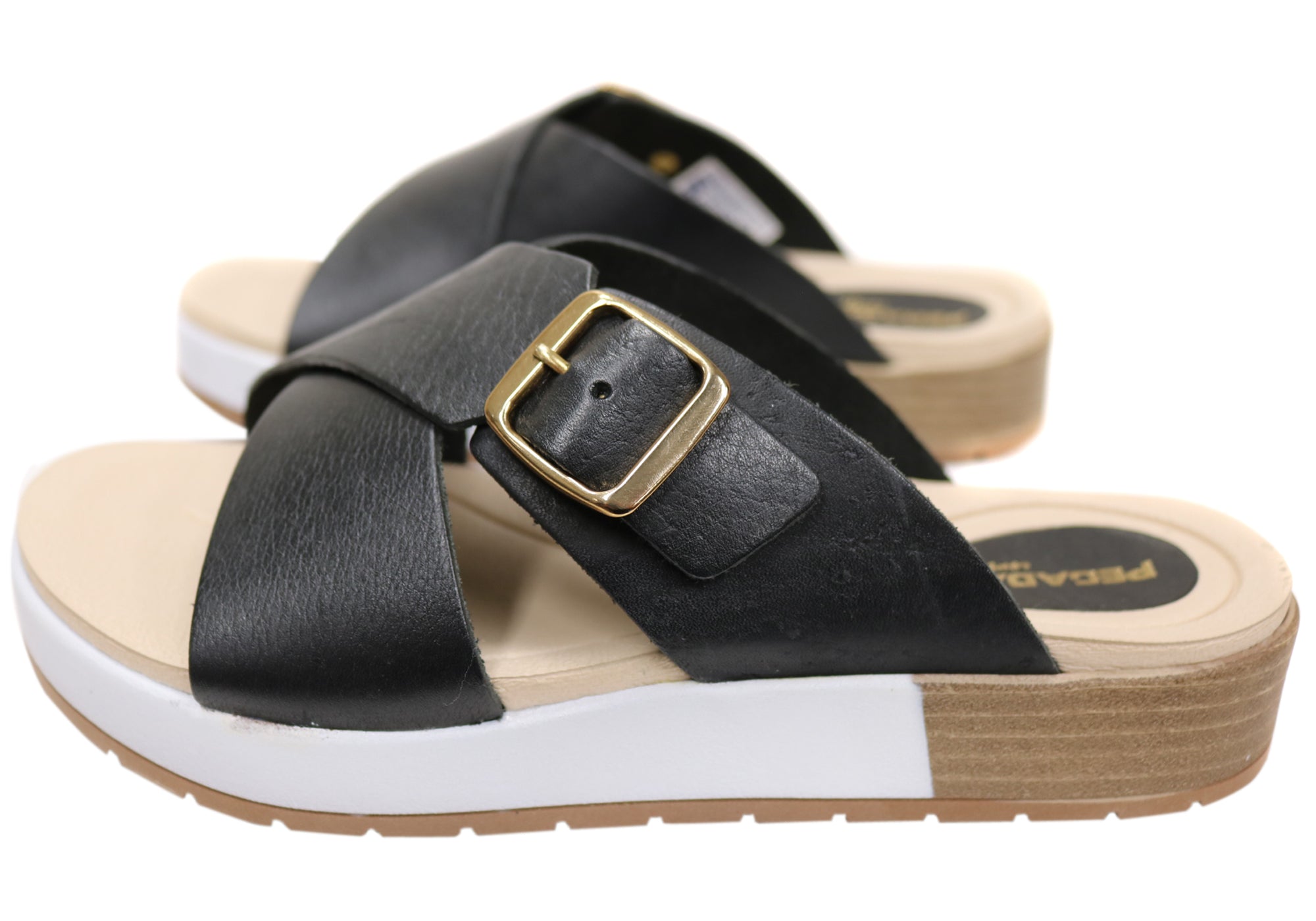Gianna Women's Comfort Leather Slide Sandals - Handmade in Brazil - Perfect for Beach, Pool, and Casual Summer Wear