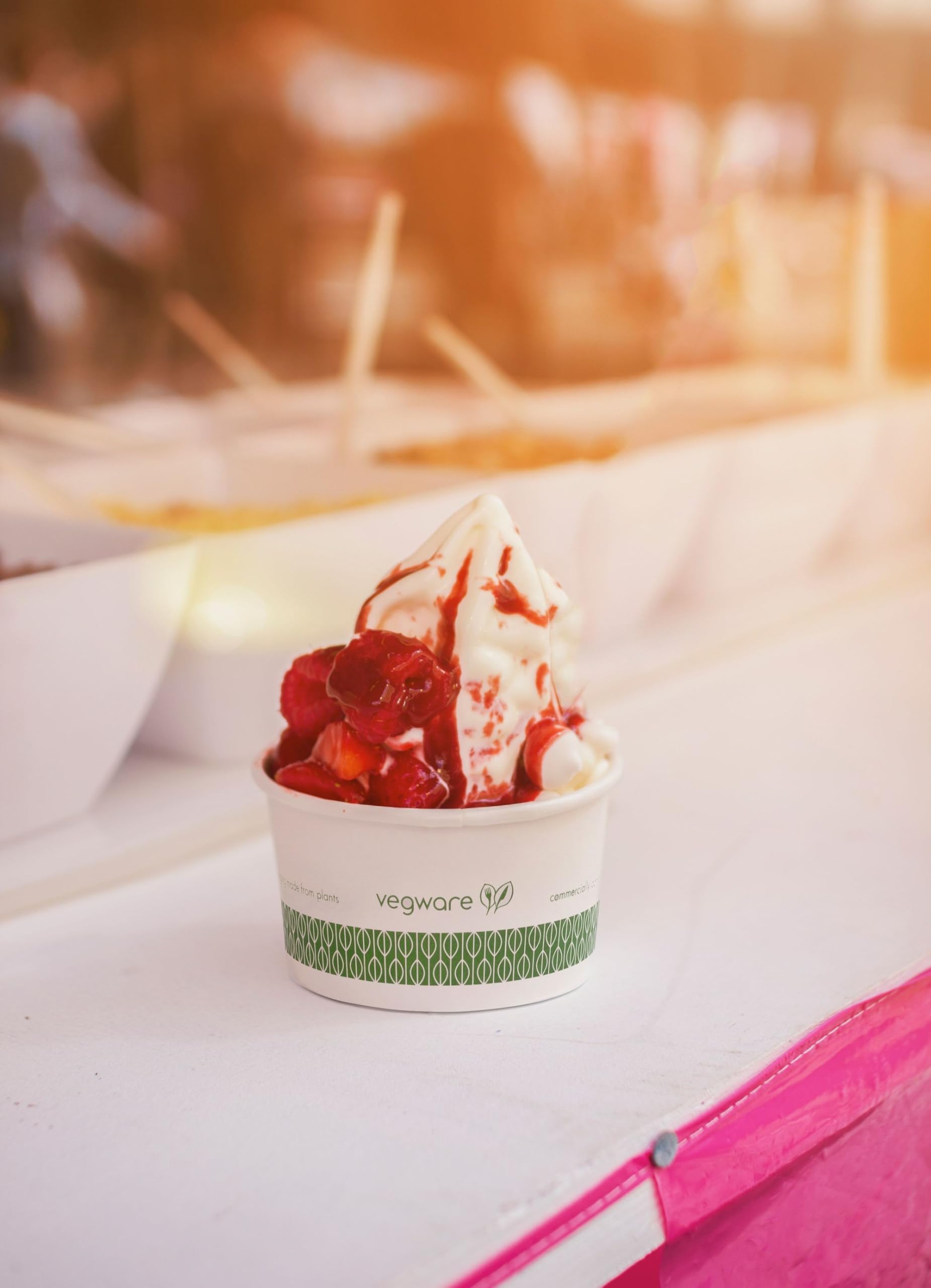 Vegware Compostable 6oz PLA Lined Paper Food Bowls - 1000 Count Case | Eco-Friendly Disposable White Round Bowls for Ice Cream, Soup & Desserts | Plant-Based & Biodegradable with Optional 90-Series Lids | Perfect for Restaurants, Cafes & Catering Events