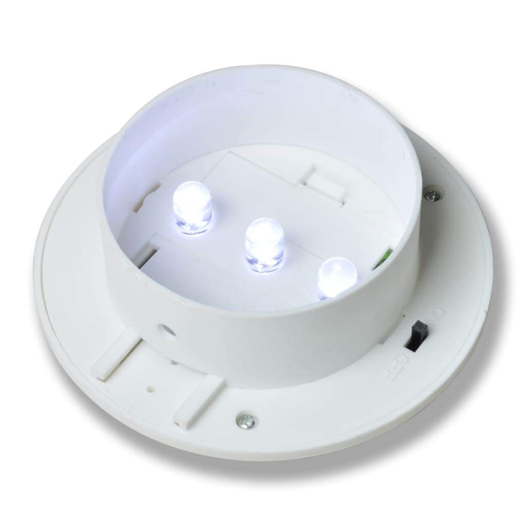 FAMIROSA 6-Pack Solar Outdoor Lights for Fence & Gutter - Waterproof White LED Garden Pathway Lighting - Perfect for Backyard, Patio, Deck & Landscape Decoration