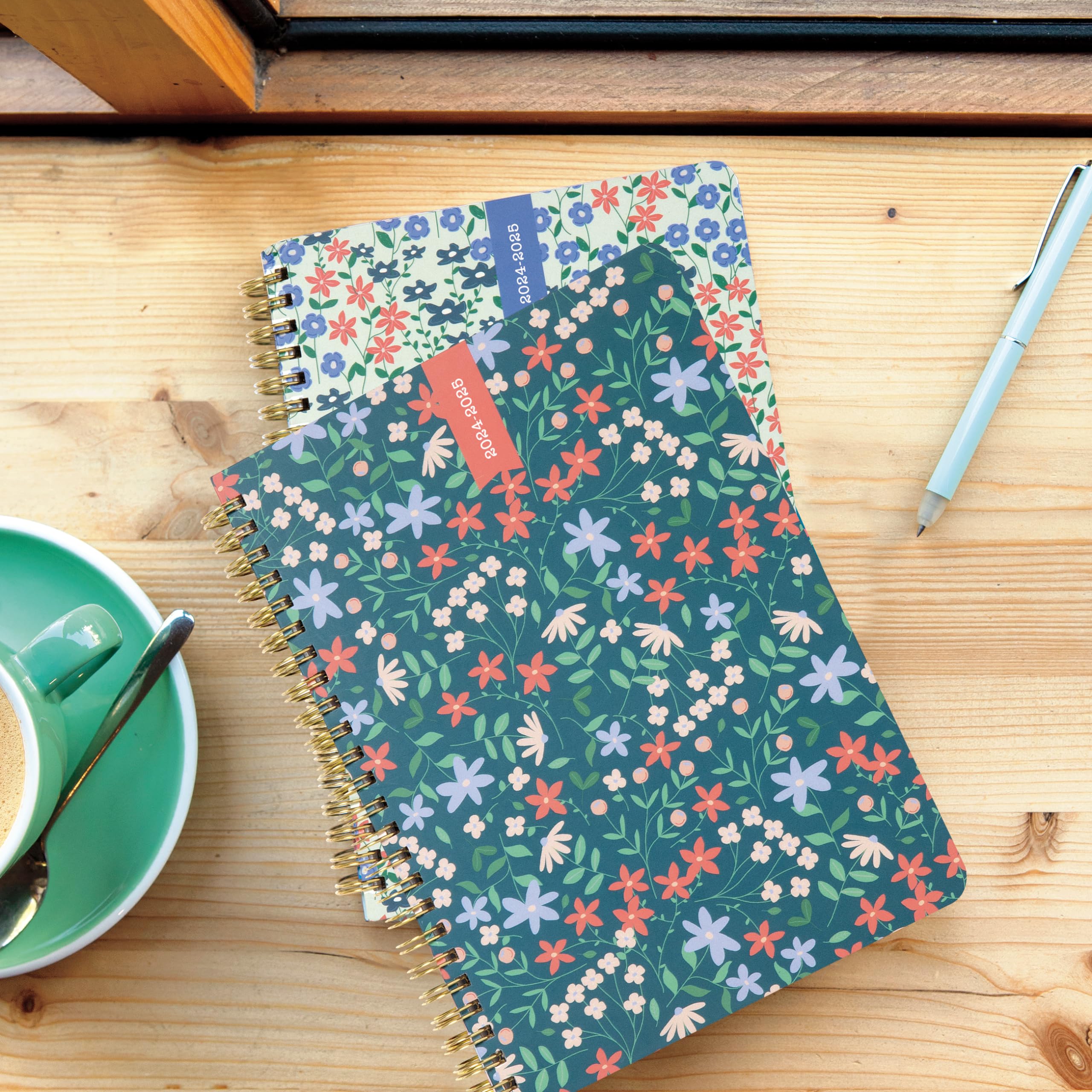 Letts of London 18-Month Academic Planner July 2024-December 2025 - Weekly/Monthly A5 Planner with Wiro Binding - Multilingual Mint Green Student Planner for School, College & Office Organization